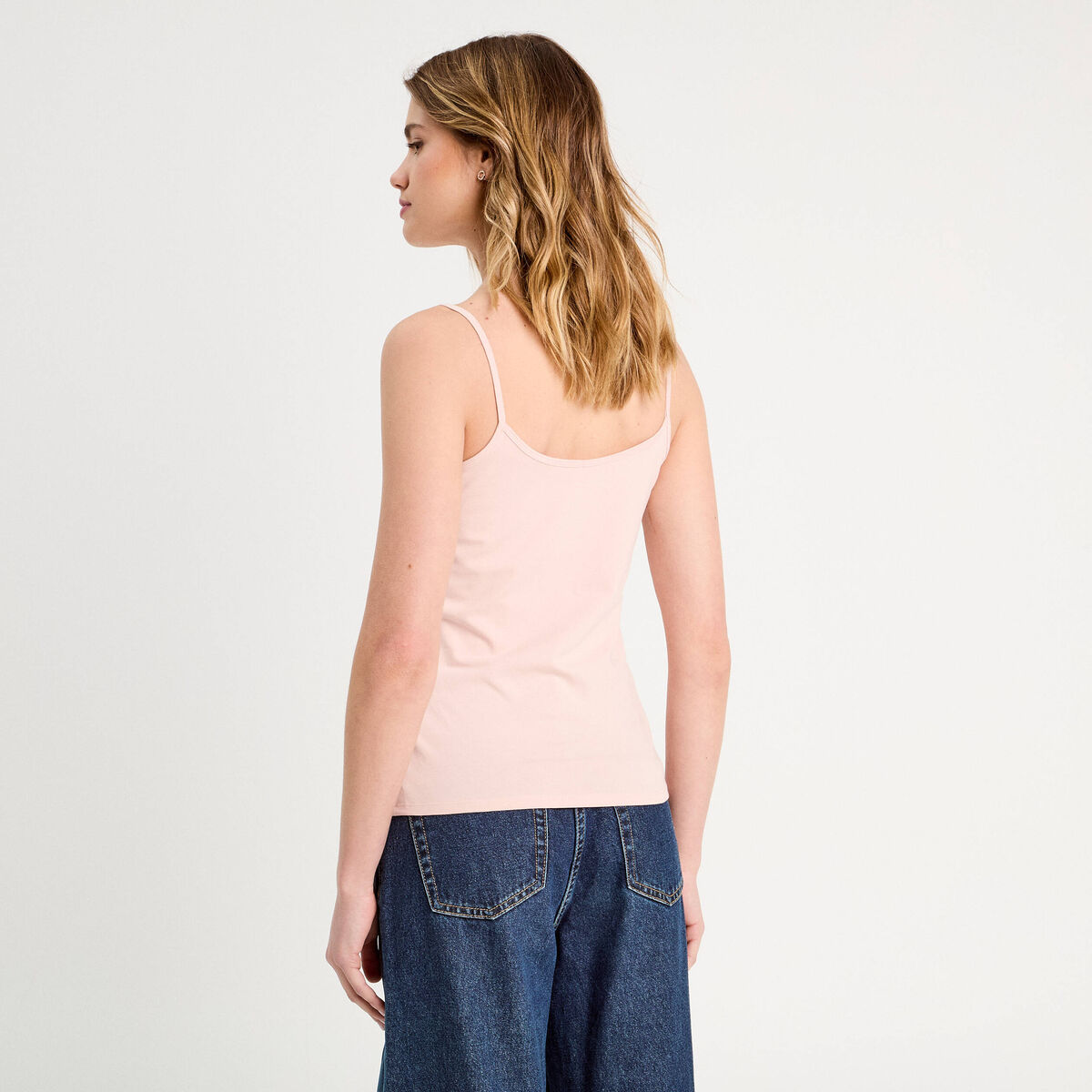 Débardeur bretelles fines vieux rose femme