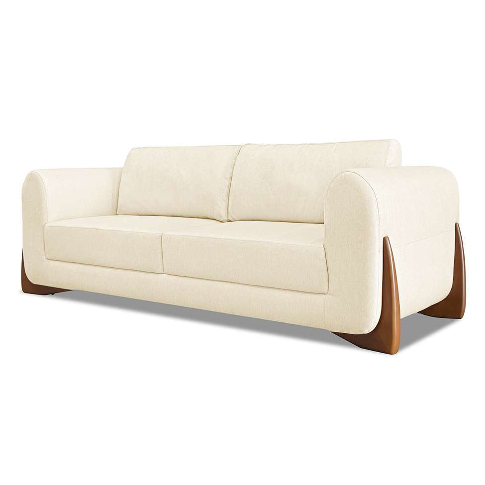 Sofá 3 Lugares Yves Linho Pérola 230 cm em Promoção | Ofertas na Americanas