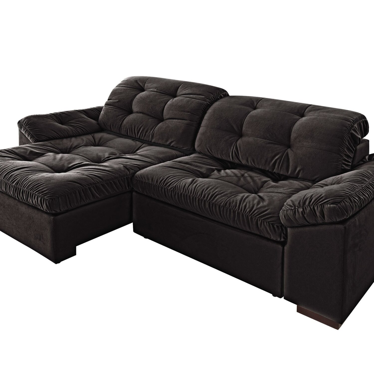 Sofá Retrátil e Reclinável 2 Lugares 240 Cm Pérola Veludo