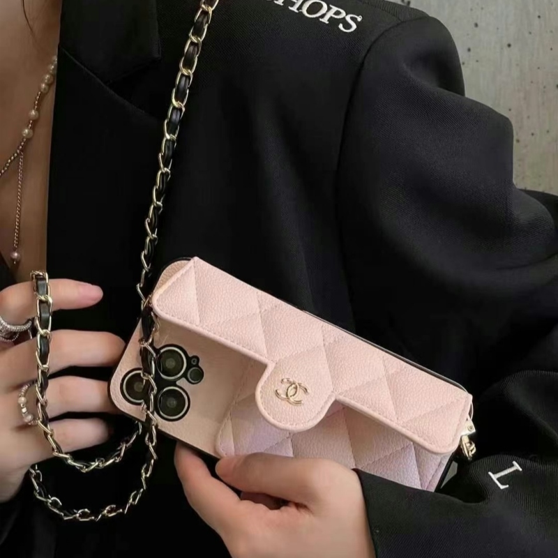 シャネル iphone17/17pro ケース ショルダー チェーン chanel スマホケース コピー スマホ ショルダー ブランド レディース iphone16/15/14ケース 斜めがけ ブランド カード入れ