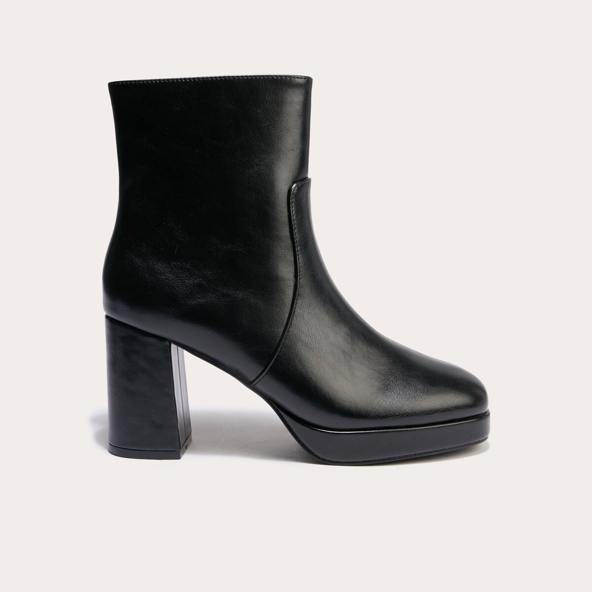 Bottines à talon haut noir femme