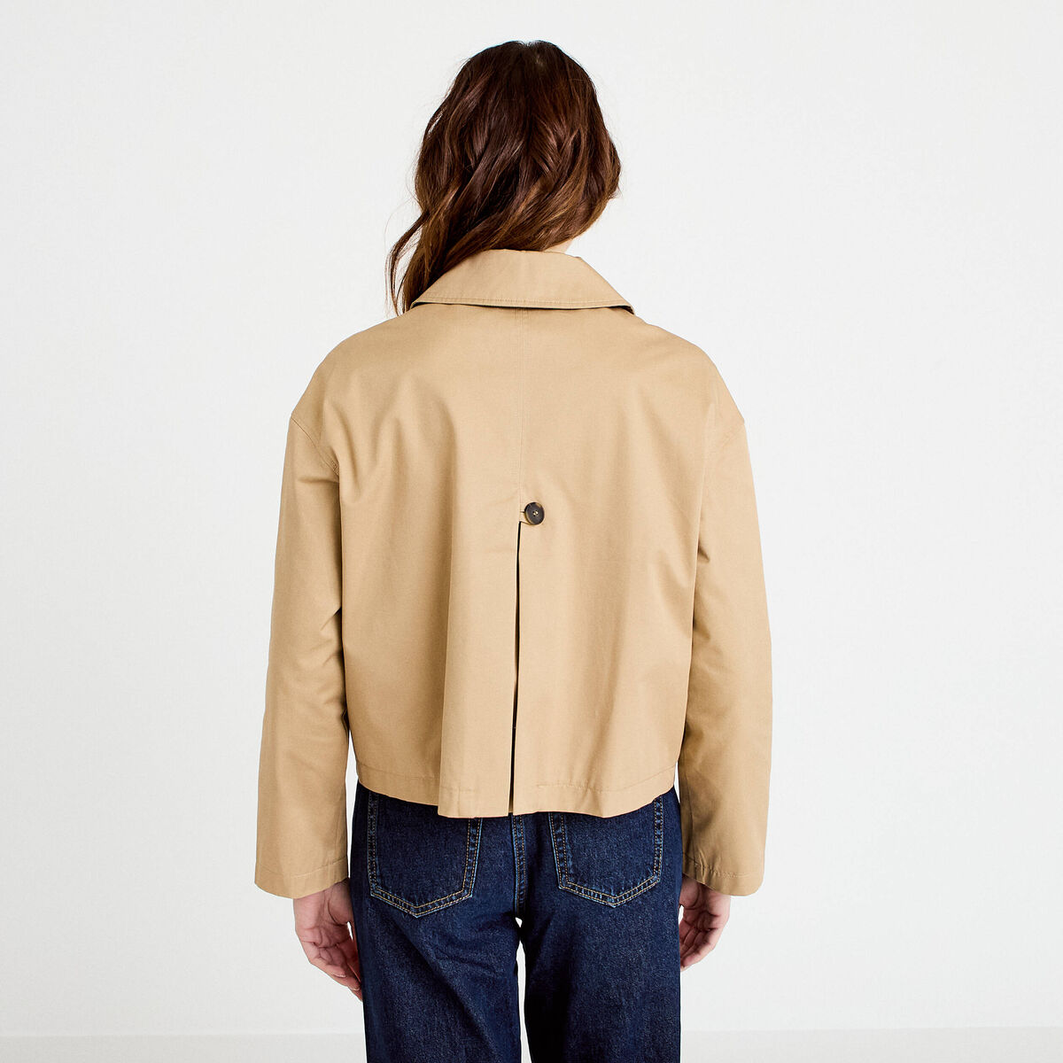 Veste ample manches longues sable femme