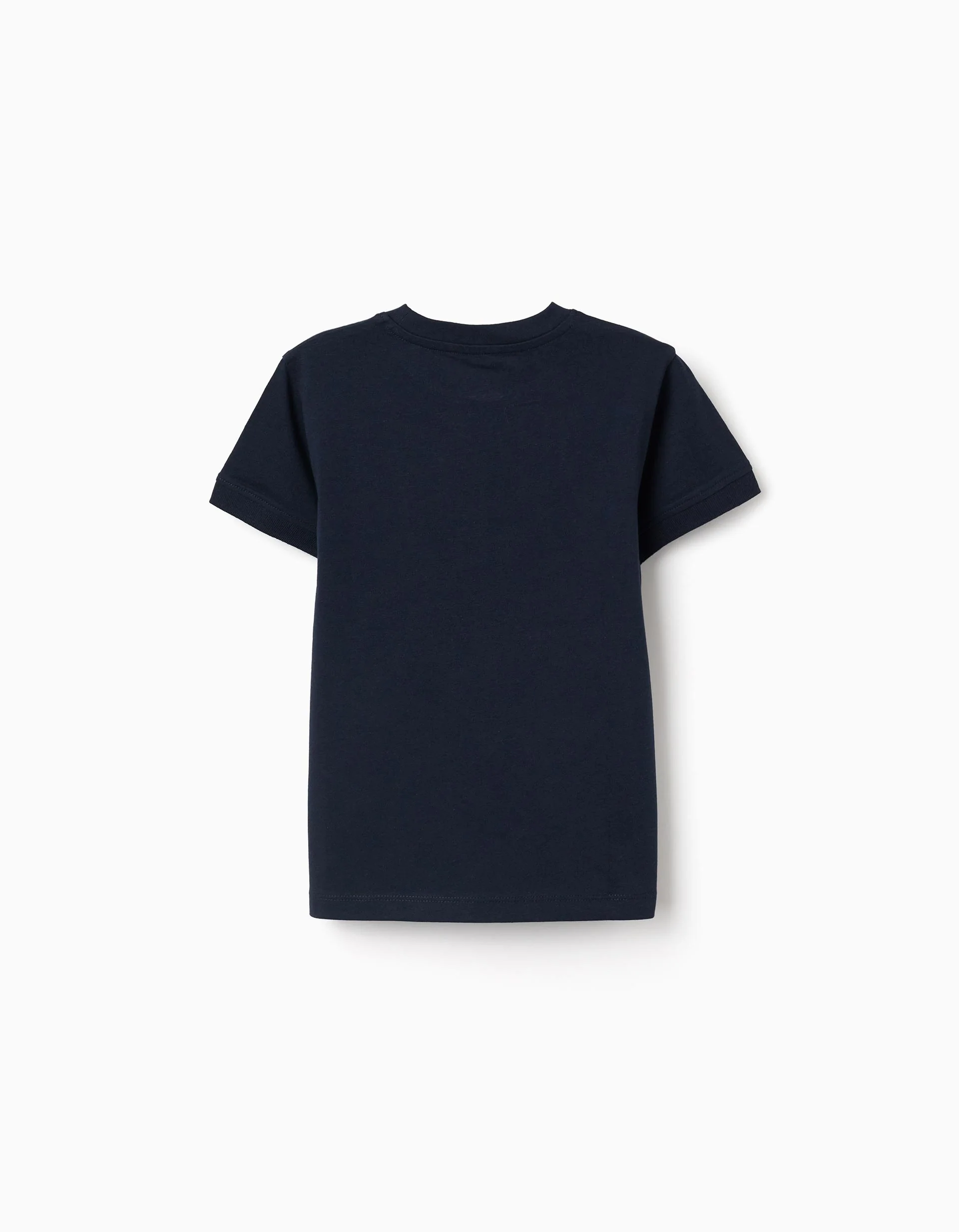 Cotton T-shirt with Botanic print for boys, dark blue