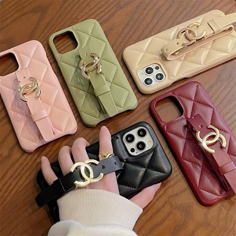 シャネル アイフォン ケース ベルト 付き chanel スマホケース iphone17 iphone17pro ケース ハイブランド iphone16/15/14 ケース ブランド 可愛い レザー