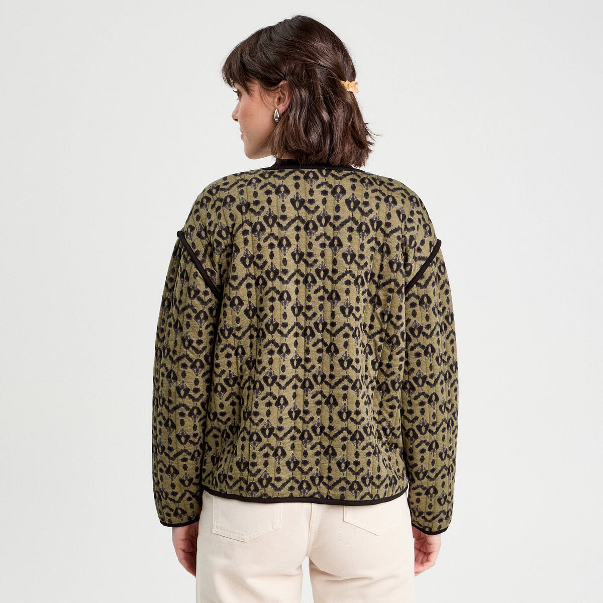 Veste matelassée vert femme