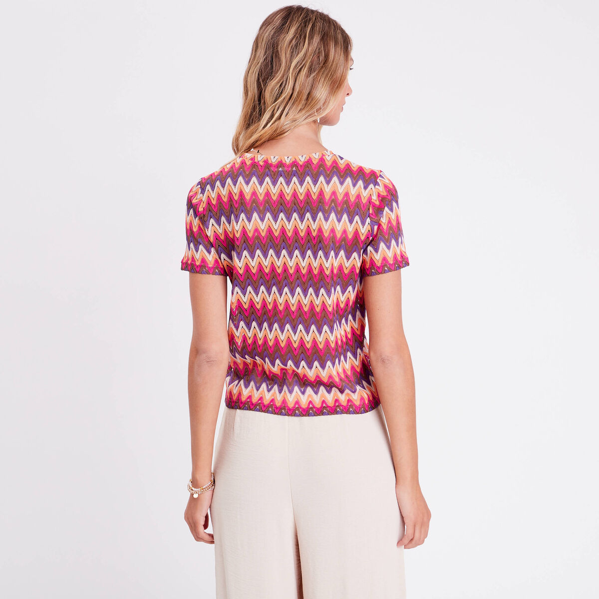 T-shirt manches courtes violet femme