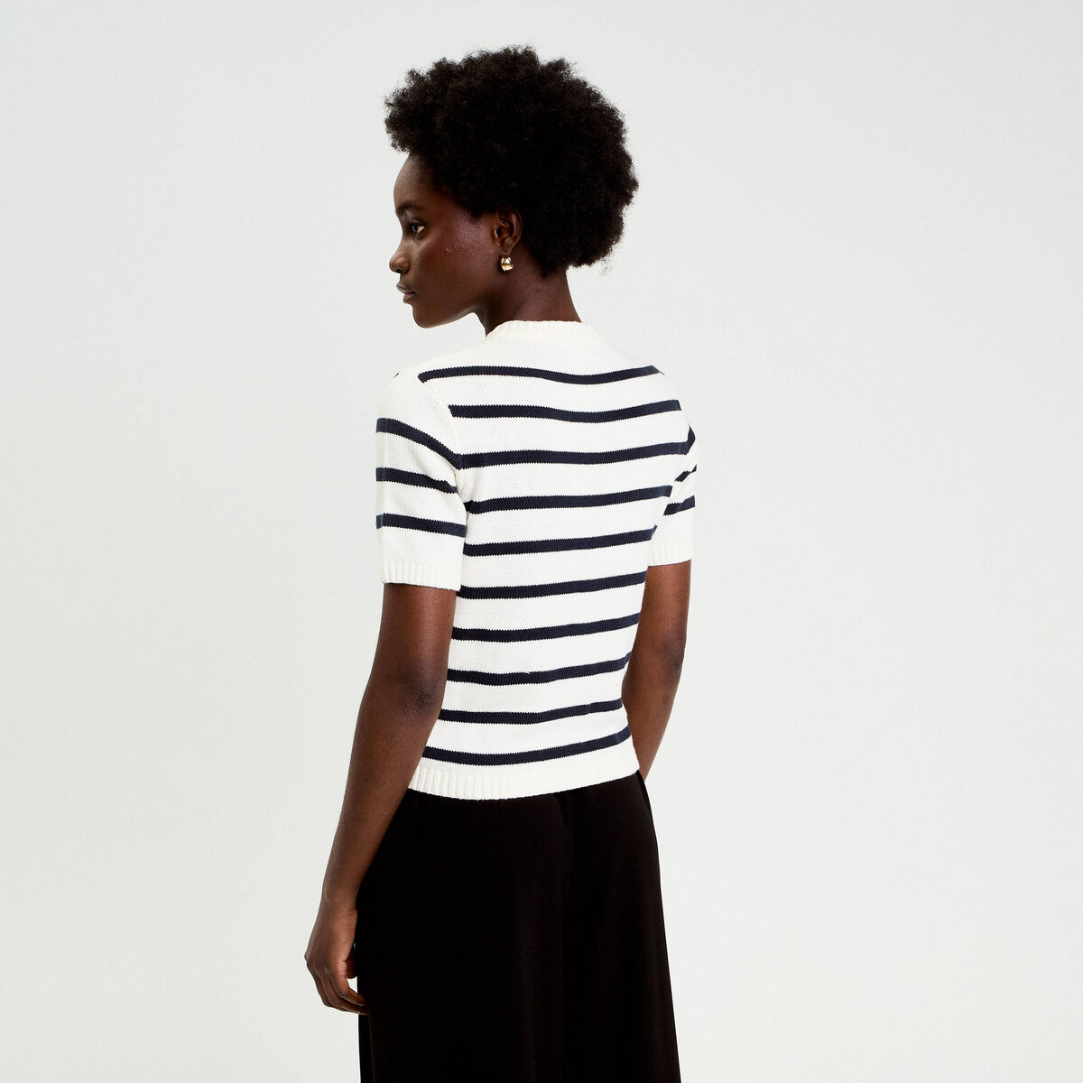 Gilet manches courtes blanc femme