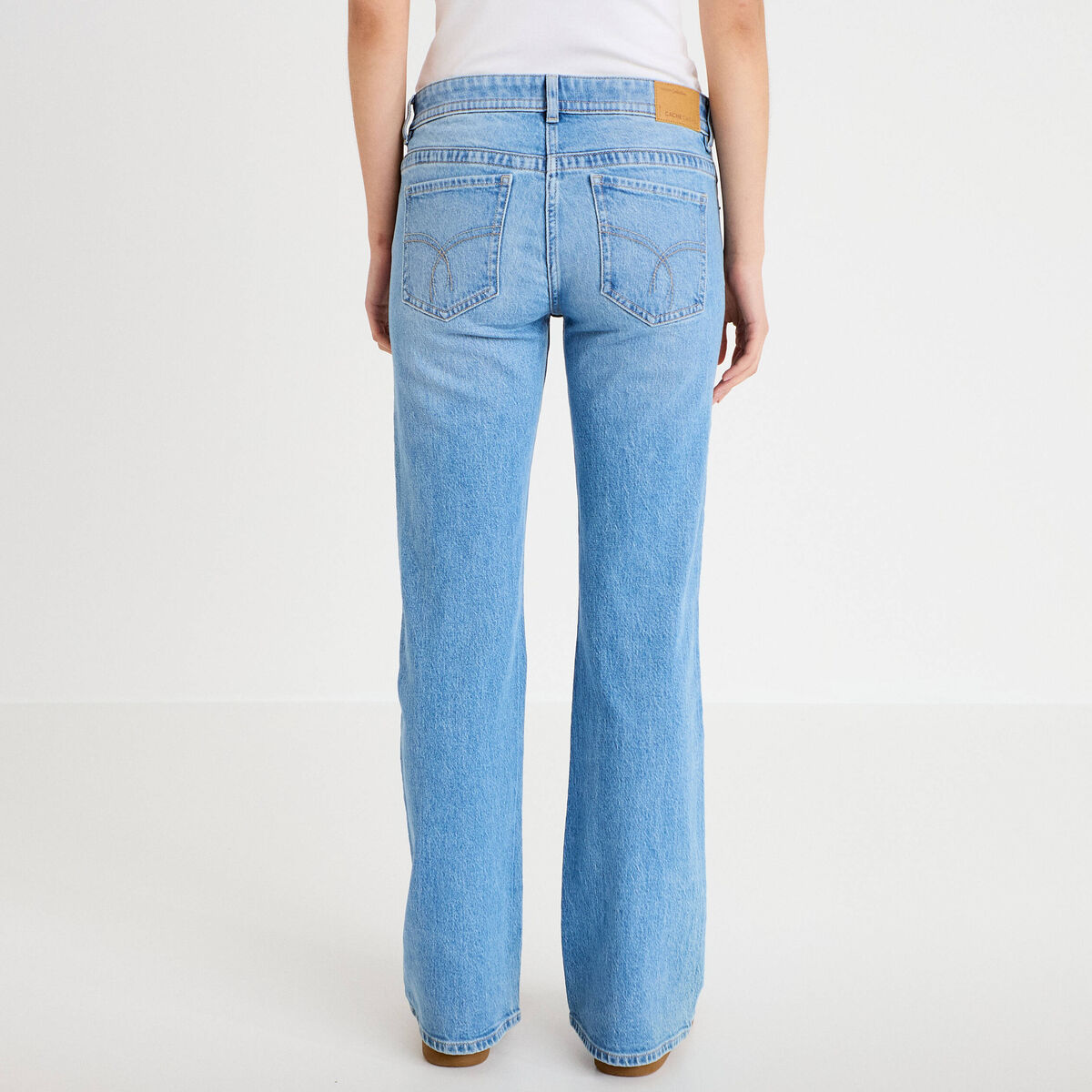 Jean bootcut taille basculée denim triple stone femme