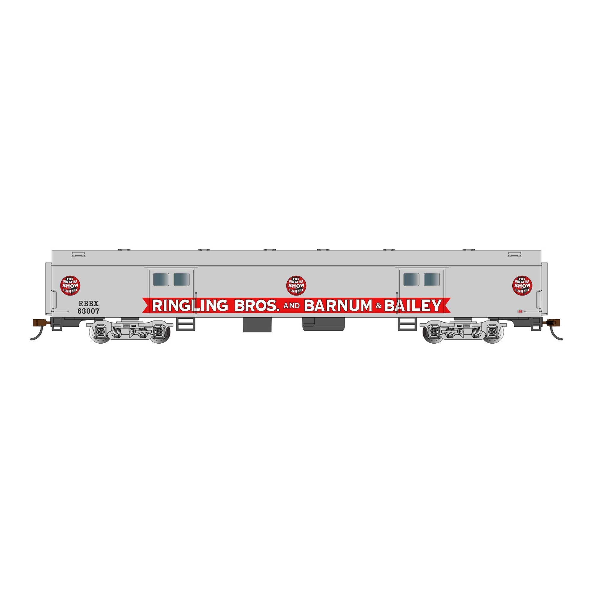 Bachmann Industries HO 72' Smooth-Side Baggage Generator Car - Ringling Bros. & Barnum & Bailey™ #63007