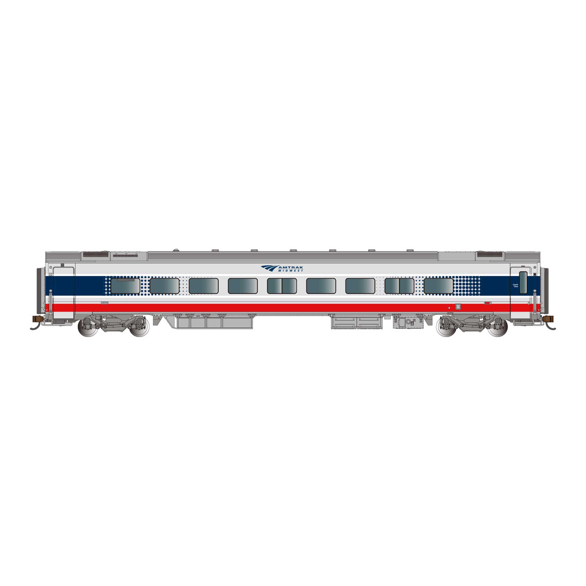 Bachmann Industries N Siemens Venture Passenger Coach Car w/ Lighted Interior - Amtrak Midwest™ #4002
