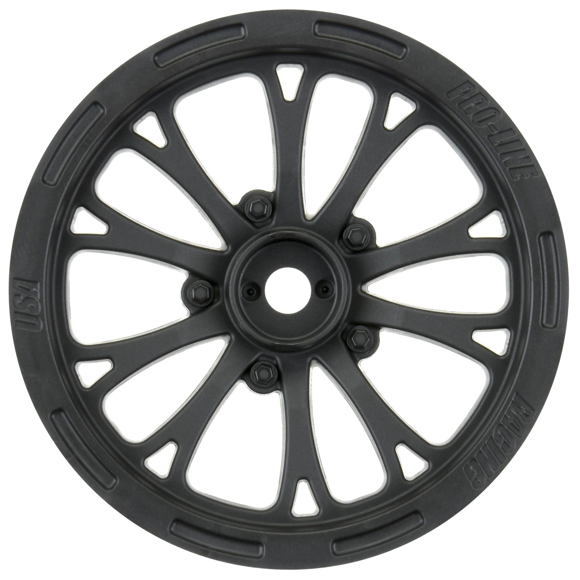 Pro-Line Racing 1/10 Pomona Drag Spec Front 2.2" 12mm Drag Wheels (2) Black