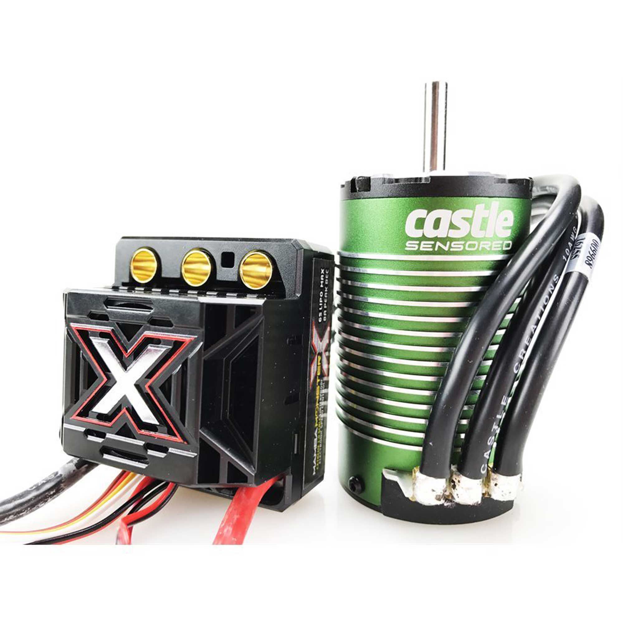 Castle Creations Mamba Monster X Waterproof Electronic Speed Control w/ 1512-2650KV V2 Sensored Motor