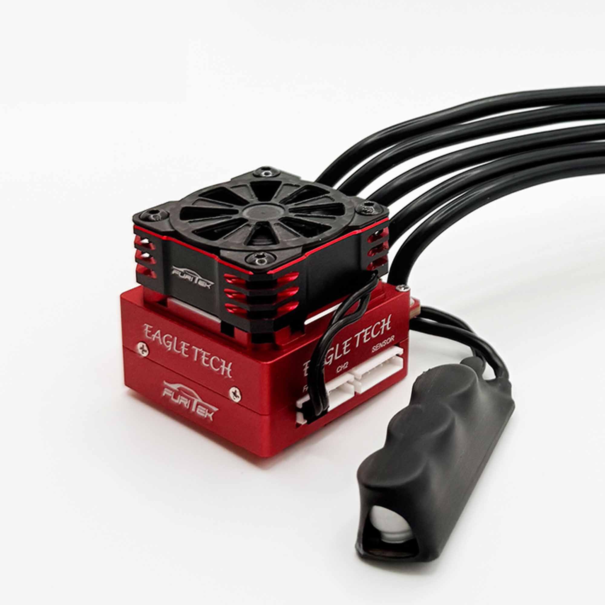 Furitek Furitek EagleTech 160A 1/10 Sensored Brushless ESC w/ Fan – For Drift & Racing – Red Edition