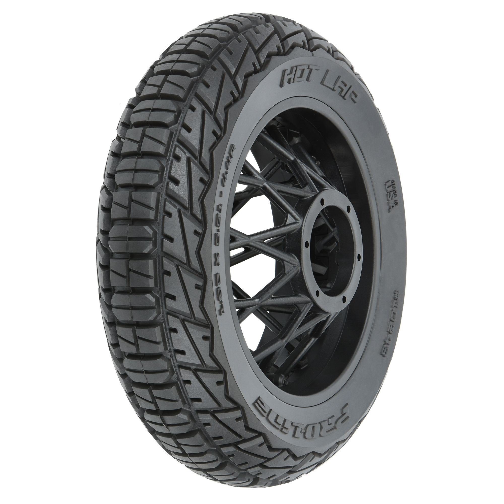Pro-Line Racing 1/4 Hot Lap MX S3 Rear Tire MTD Black Supermoto Wheel: Promoto-MX/SM