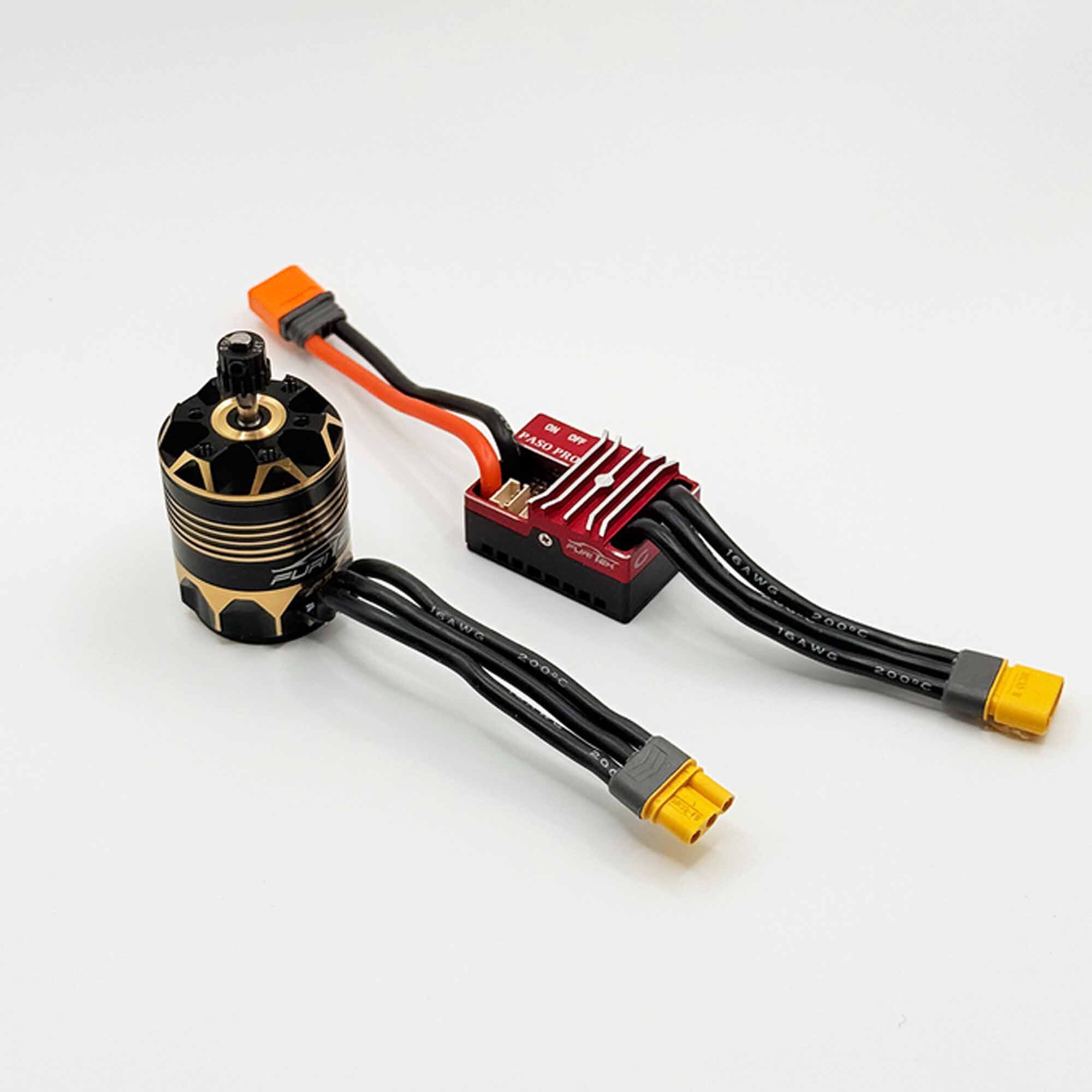 Furitek Furitek VORTEX-X Brushless Sensored Power System with 3.17mm Shaft Motor for Losi 1/18 Mini LMT