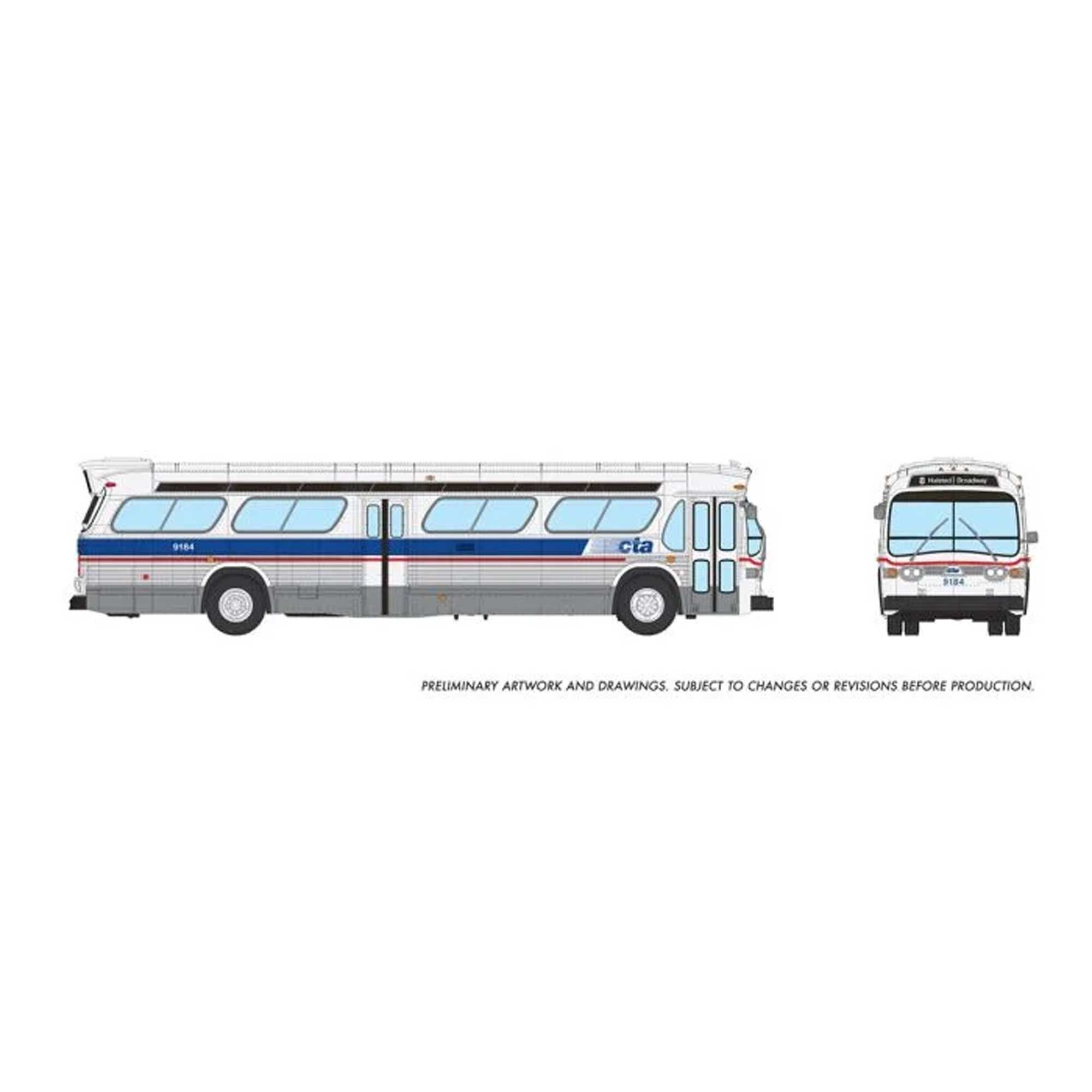 Rapido Trains Inc. HO 1/87 New Look Bus (Deluxe): Chicago CTA - Late scheme: #9188
