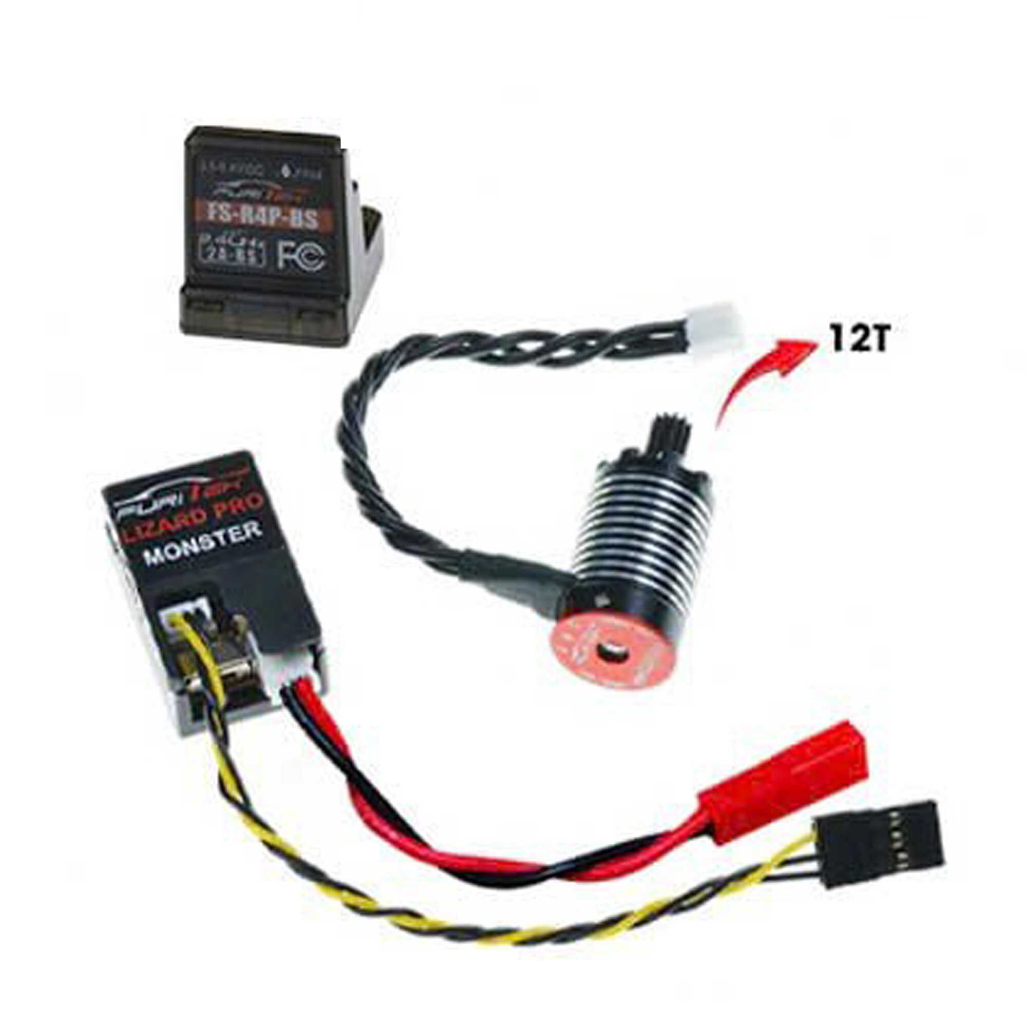 Furitek Monster Power Combo: Lizard Pro Brushless ESC & Mini Godzilla 1410 7500KV Motor w/ Receiver