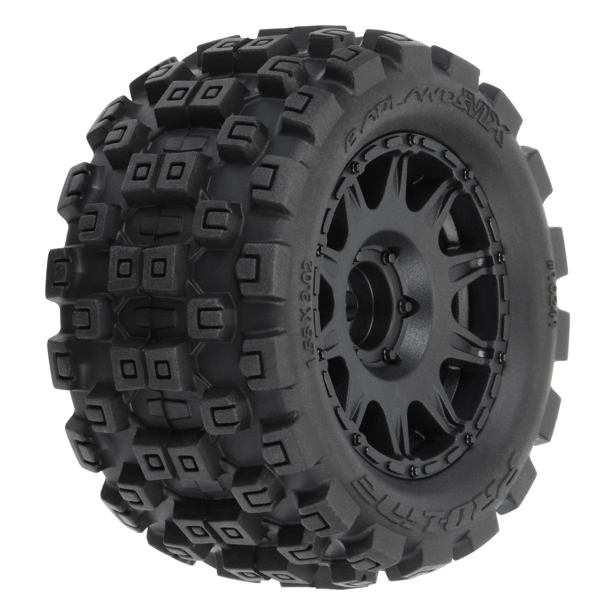 Pro-Line Racing 1/18 Badlands MX 1.85" F/R MTD 12mm Black Raid: Granite GROM