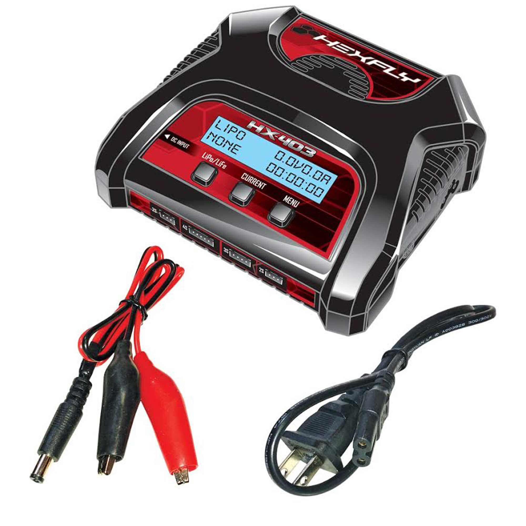 Redcat Racing Hexfly HX-403 Dual Port 2S-4S AC/DC LiPo LiFe Battery Charger