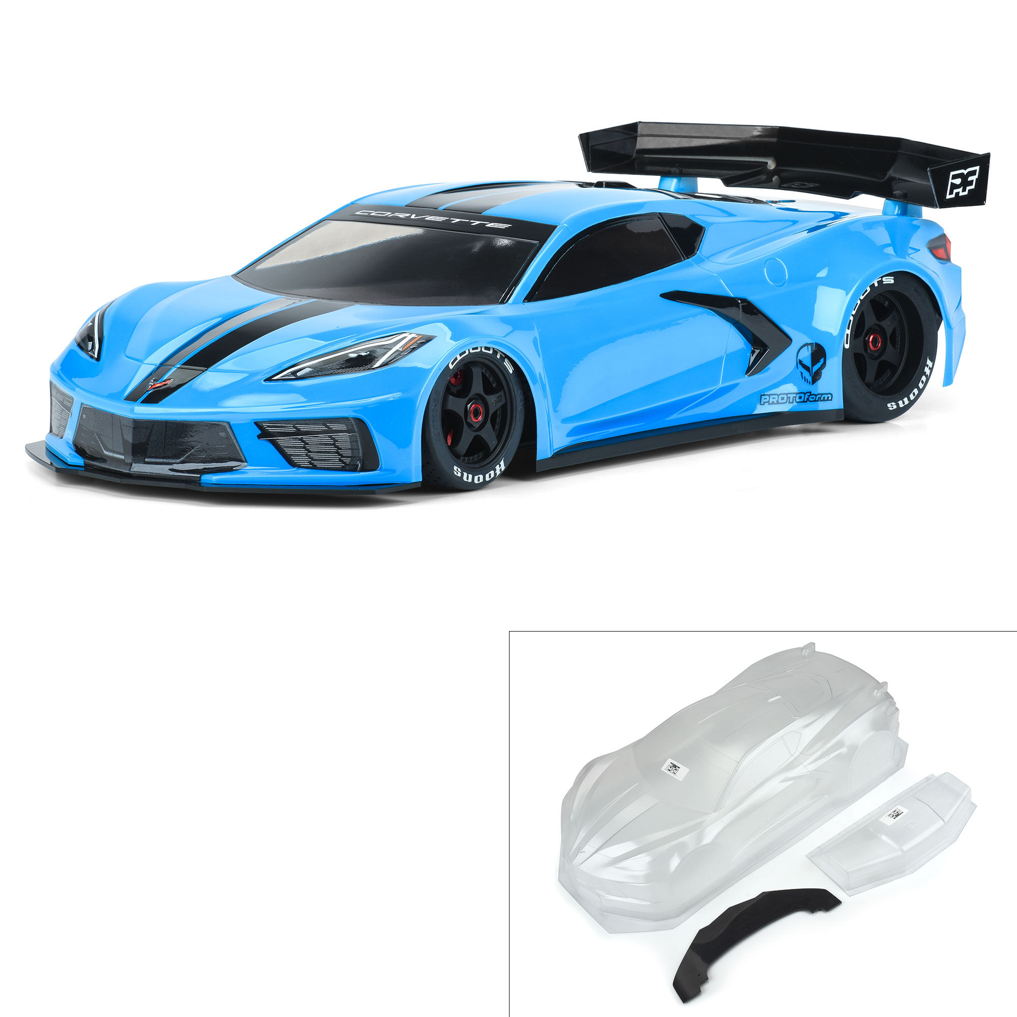 PROTOform 1/7 Chevrolet Corvette C8 Clear Body: ARRMA Felony & Infraction