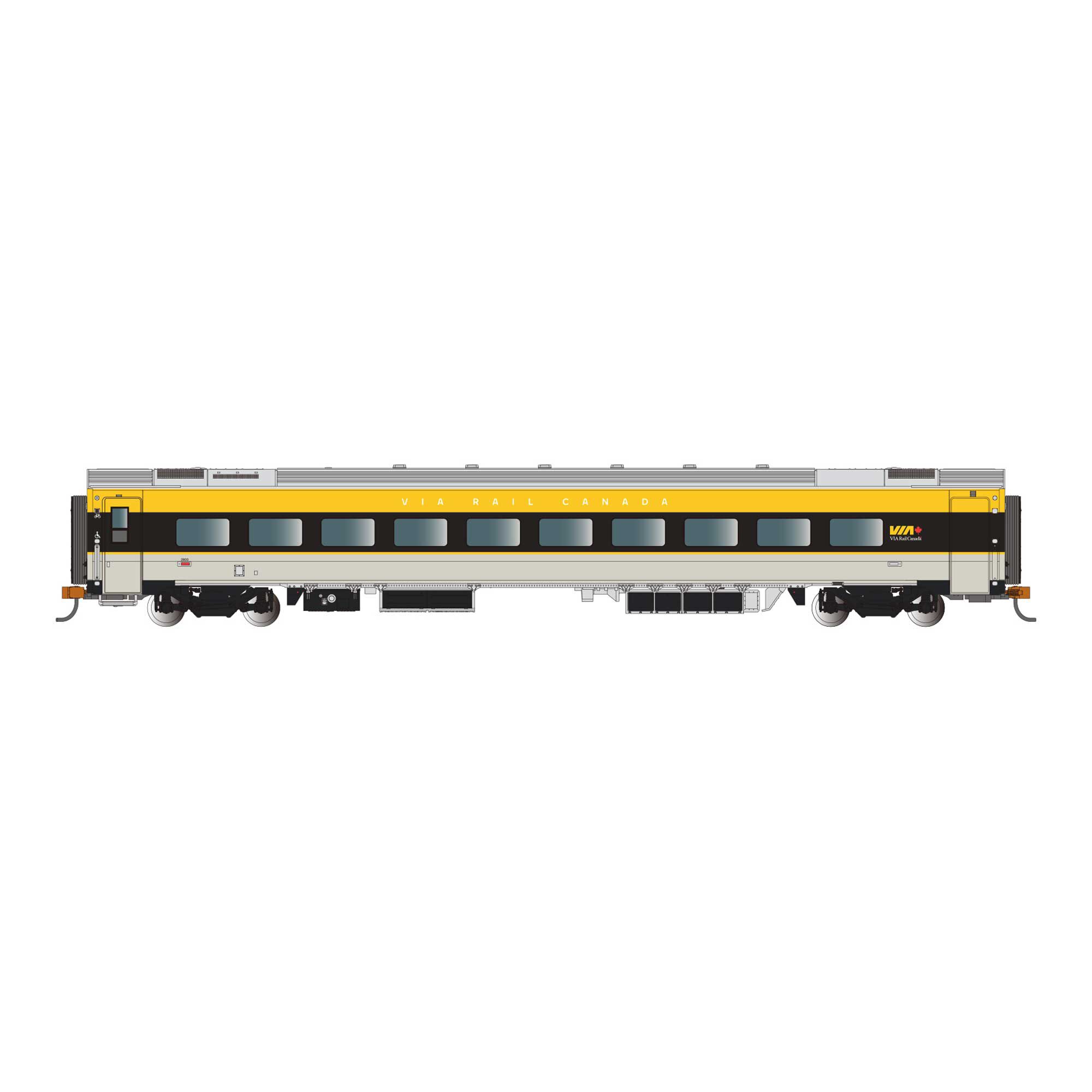 Bachmann Industries N Siemens Venture Coach Passenger Car w/ Lighted Interior - Via Rail Canada™ #2801