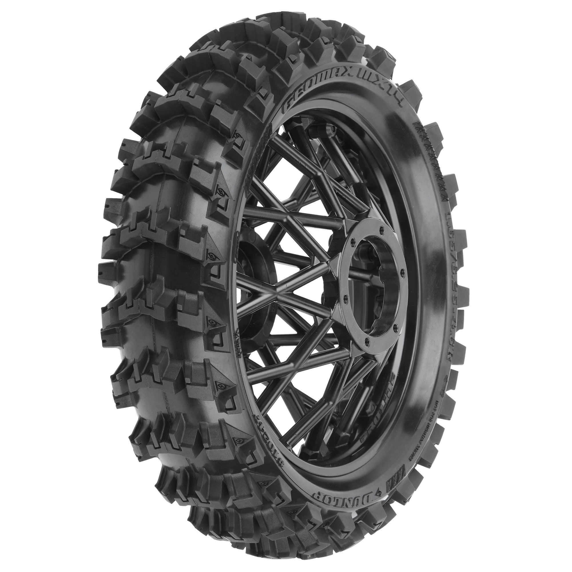 Pro-Line Racing 1/4 Dunlop Geomax MX14 V2 Bead CR4 Rear Tire MTD Black Bullyspoke: MX