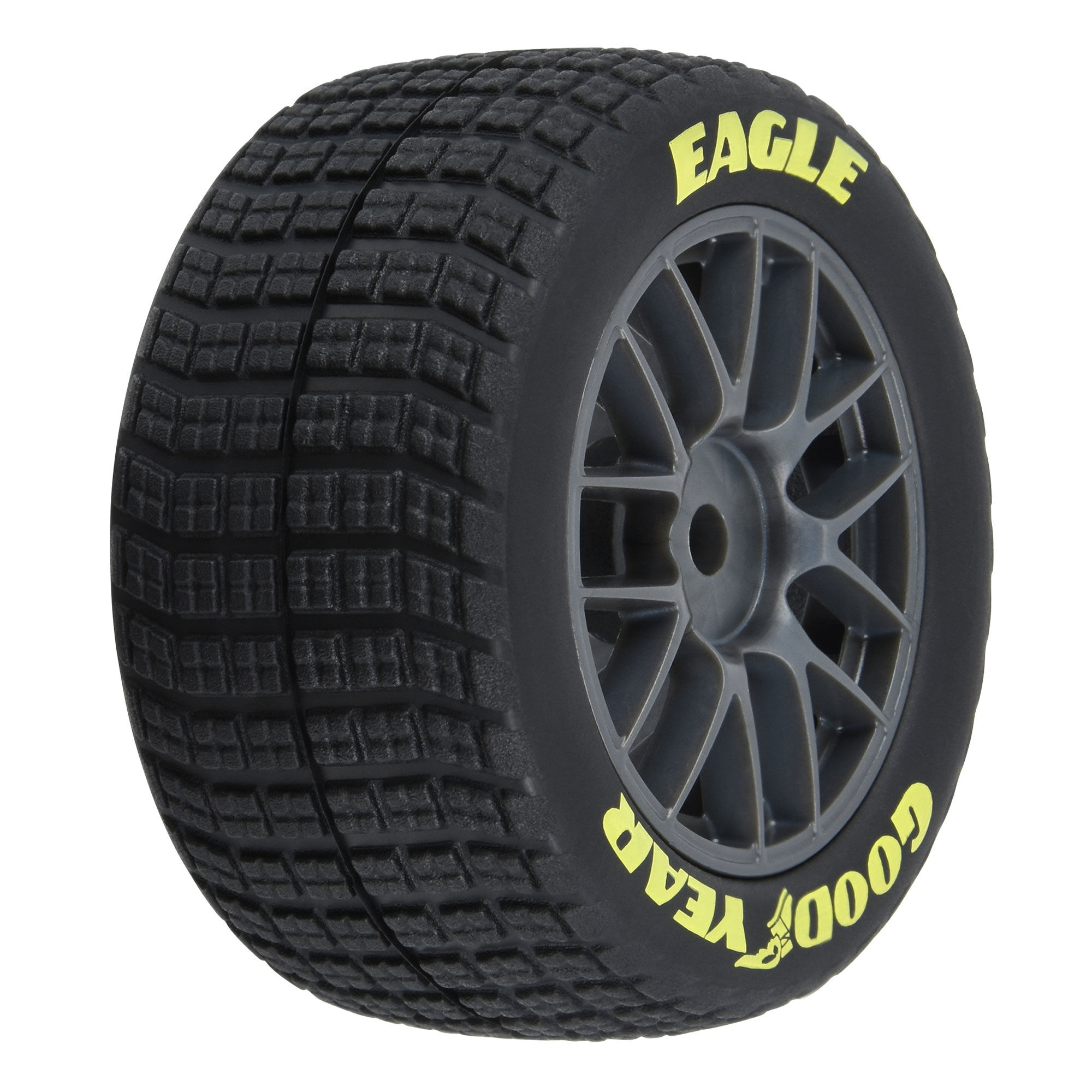 Pro-Line Racing 1/12 Goodyear Eagle Dirt Tire F/R MTD Gray Wheels (4): Losi NASCAR