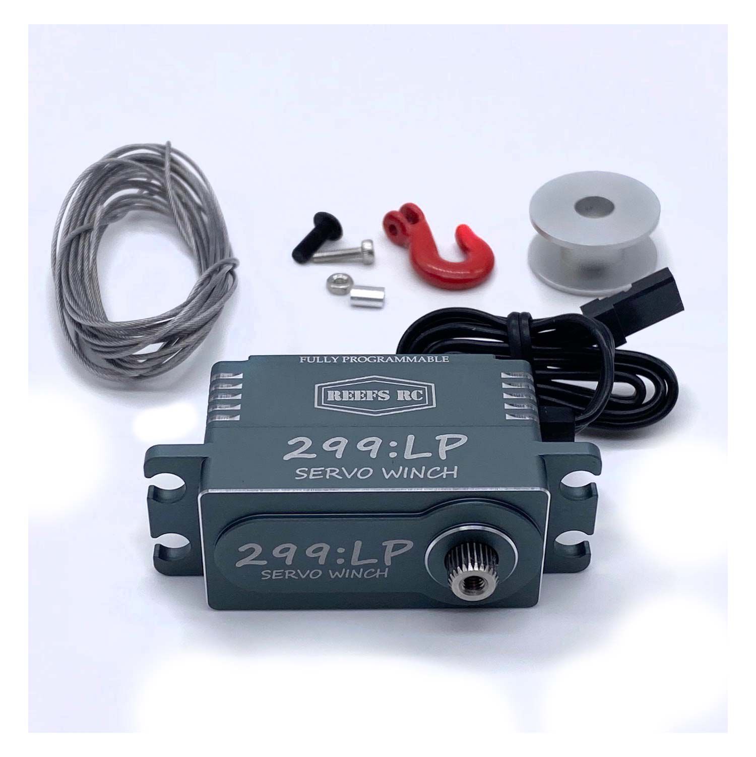 REEFS RC 299:LP Low Profile Digital Metal Gear Waterproof Programmable Winch Servo