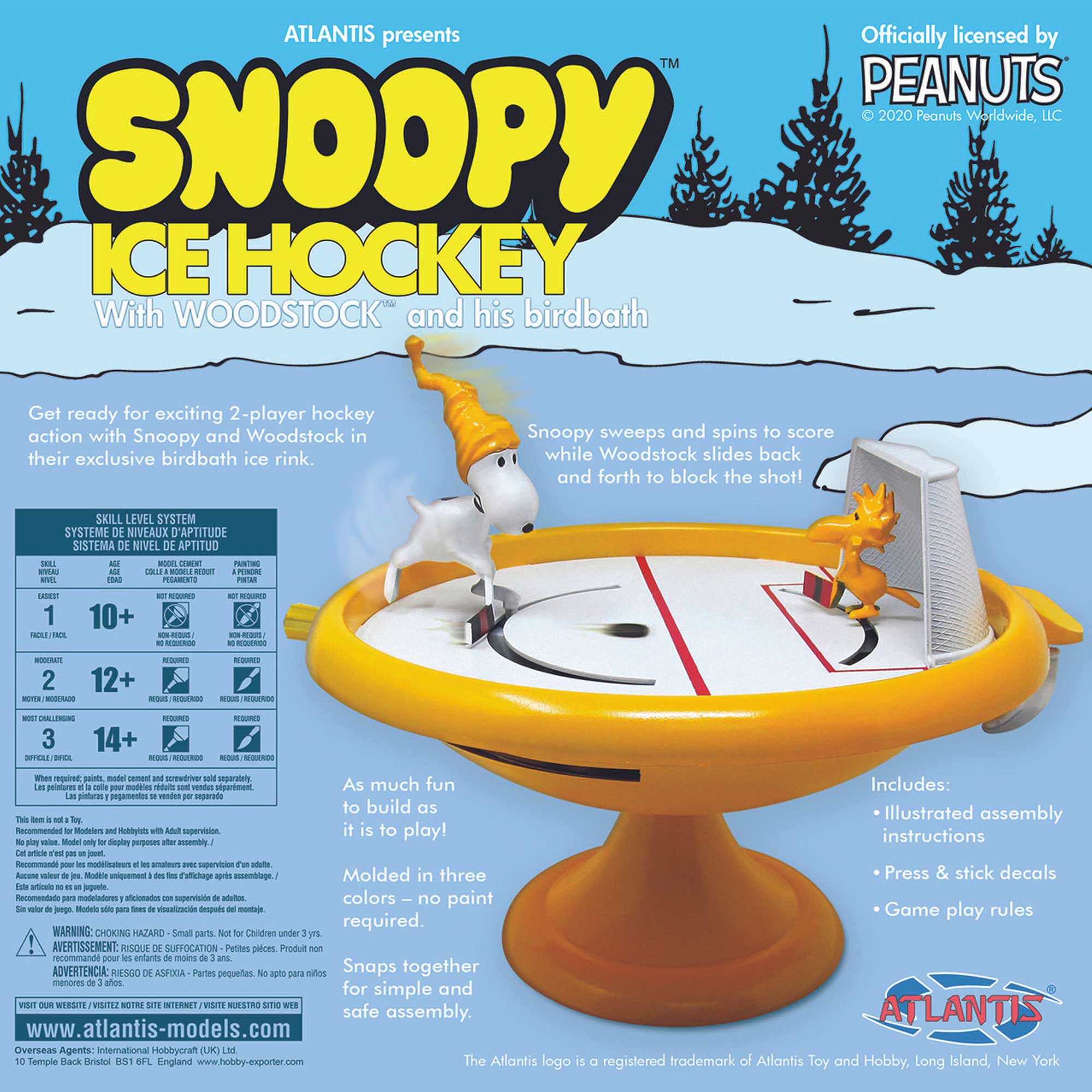 ATLANTIS TOY & HOBBY INC. Snoopy Ice Hockey Game with Woodstock Snap Kit
