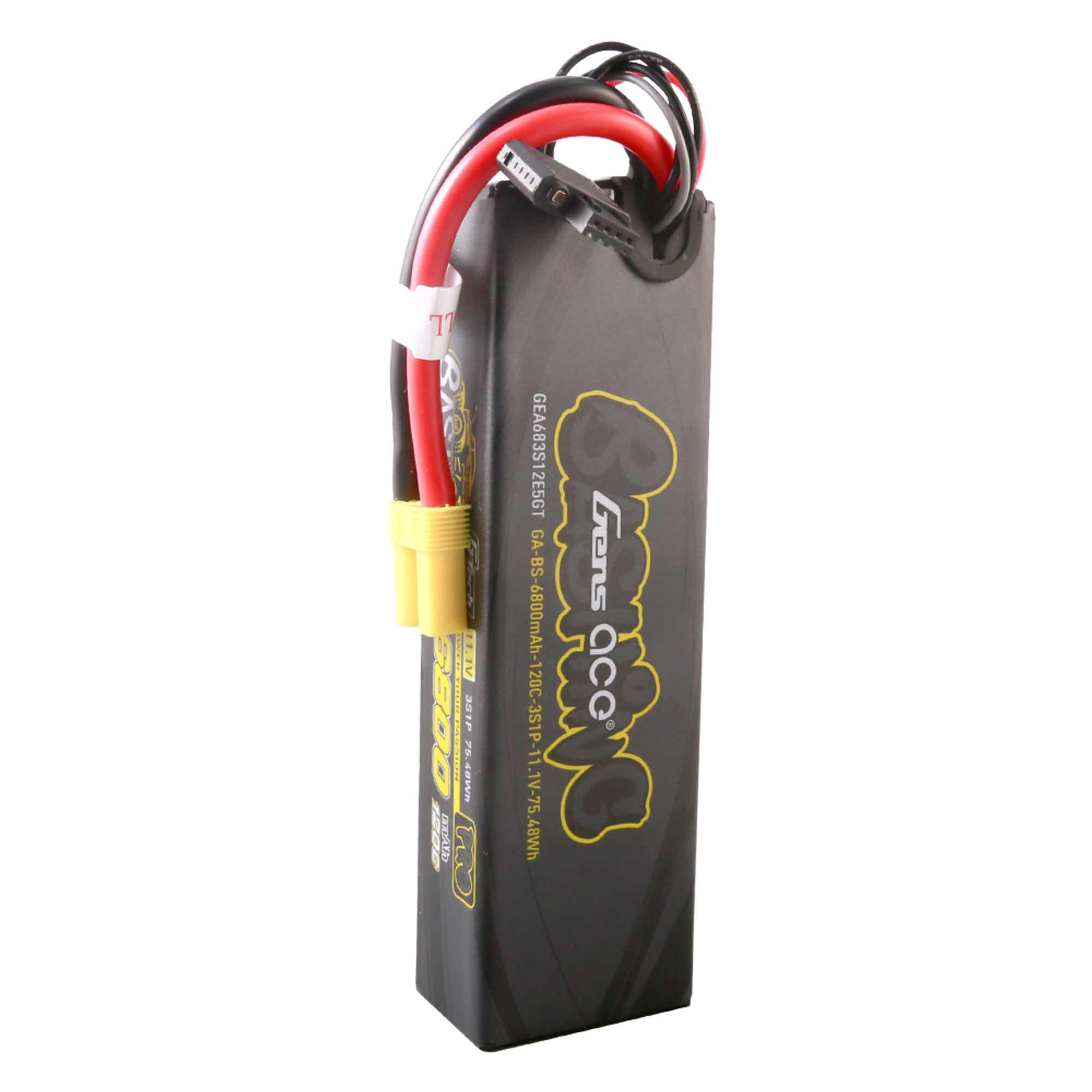 Gens ace 11.1V 6800mAh 3S 120C G-Tech Smart Bashing Hardcase LiPo Battery: EC5