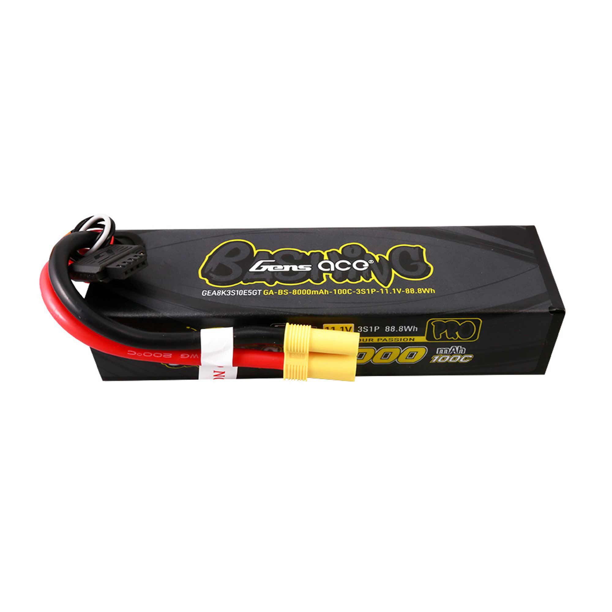 Gens ace 11.1V 8000mAh 3S 100C G-Tech Smart Bashing Hardcase Lipo Battery: EC5