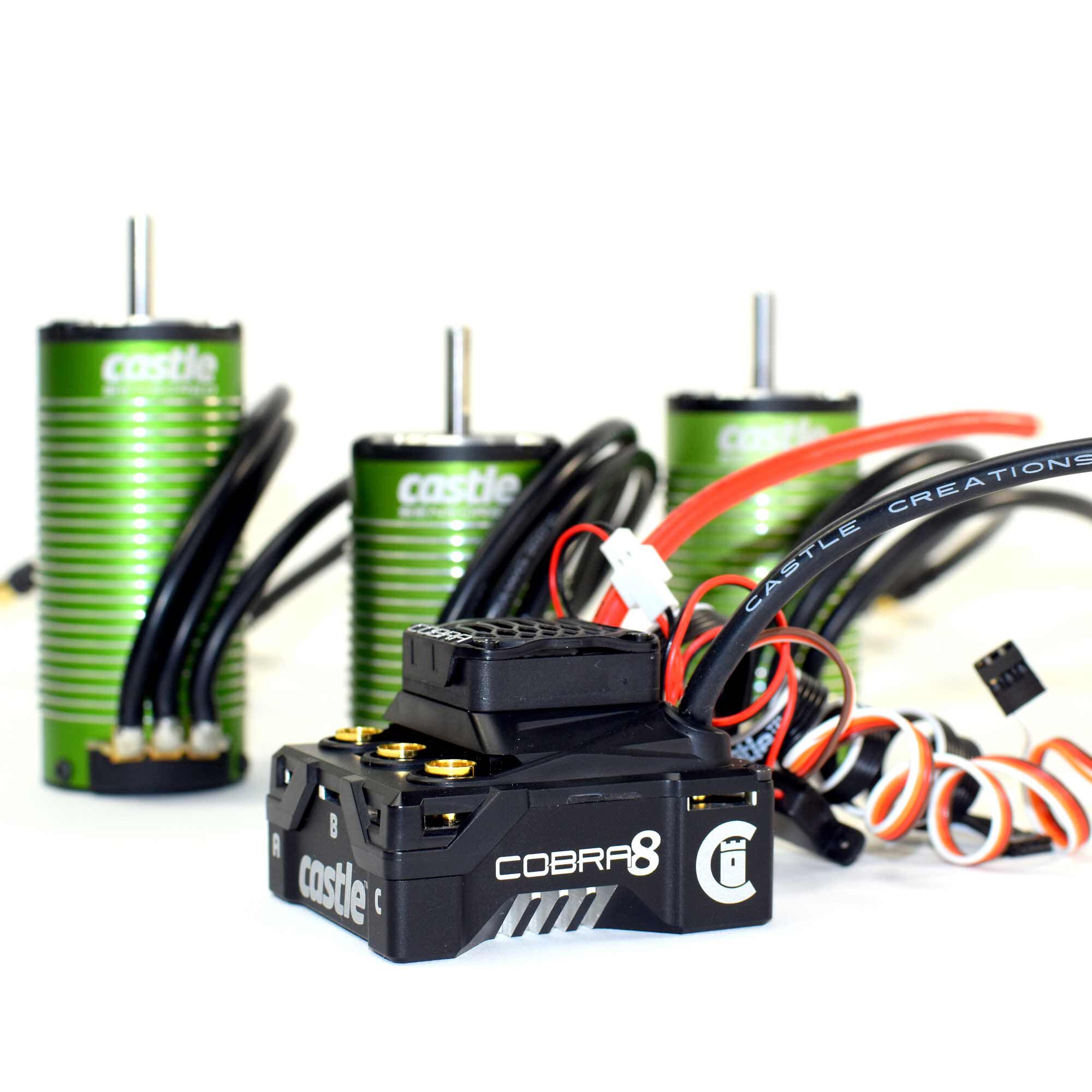 Castle Creations COBRA 8 25.2V ESC with 1515-2200KV V2 Sensored Motor Combo