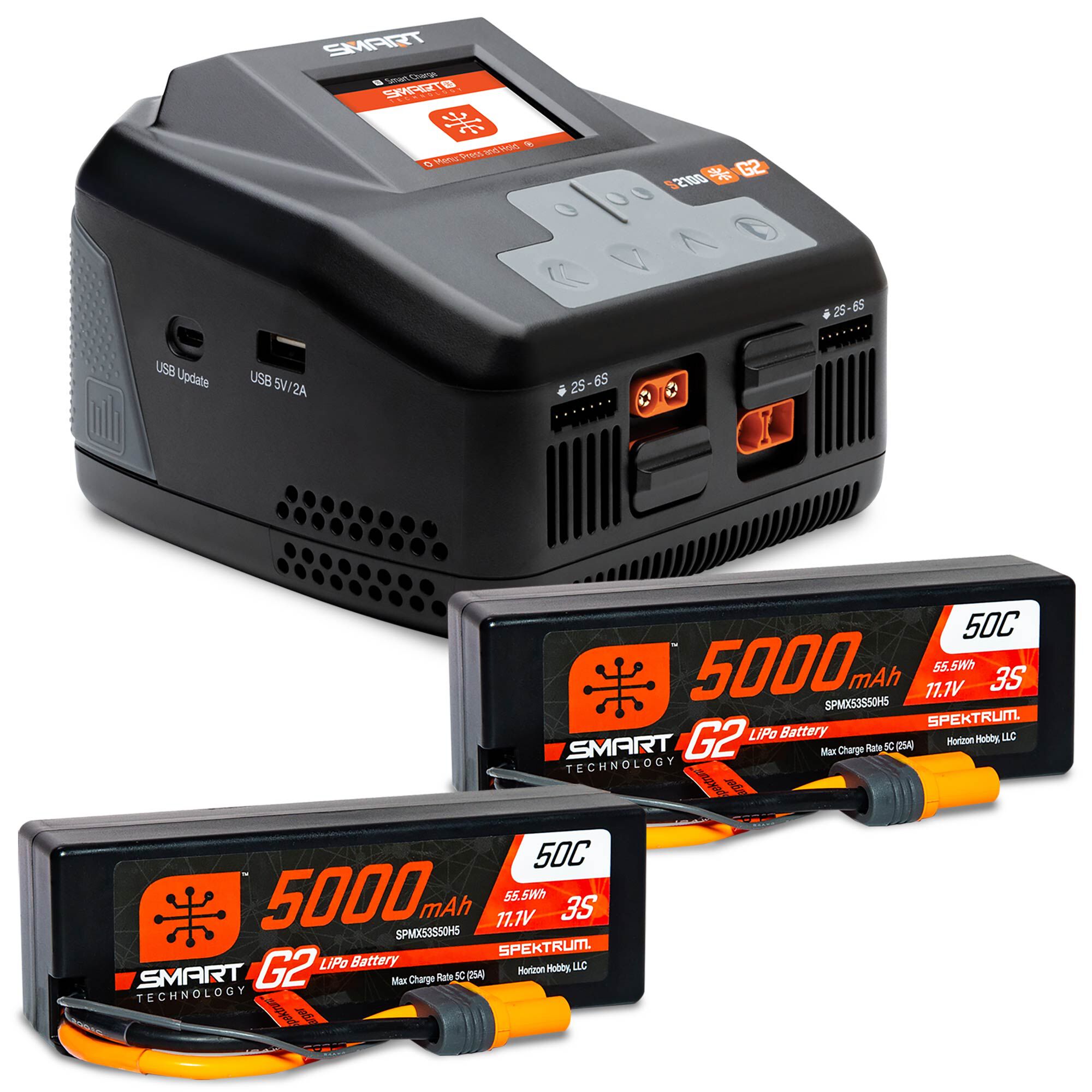 Spektrum Accessories Smart Powerstage 6S Surface Bundle: 5000mAh 3S LiPo Battery