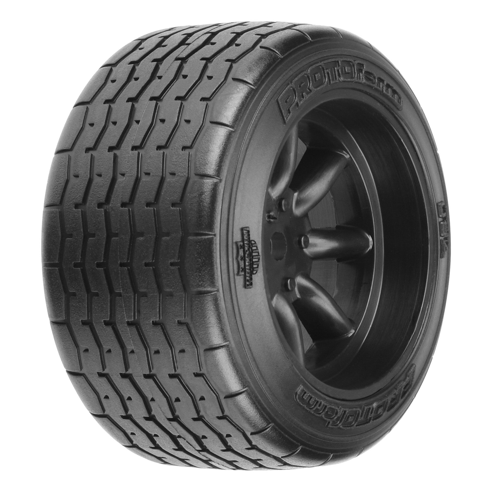 PROTOform 1/10 PROTOform VTA Rear 31mm VTA Tires Mounted 12mm Black Wheels (2)