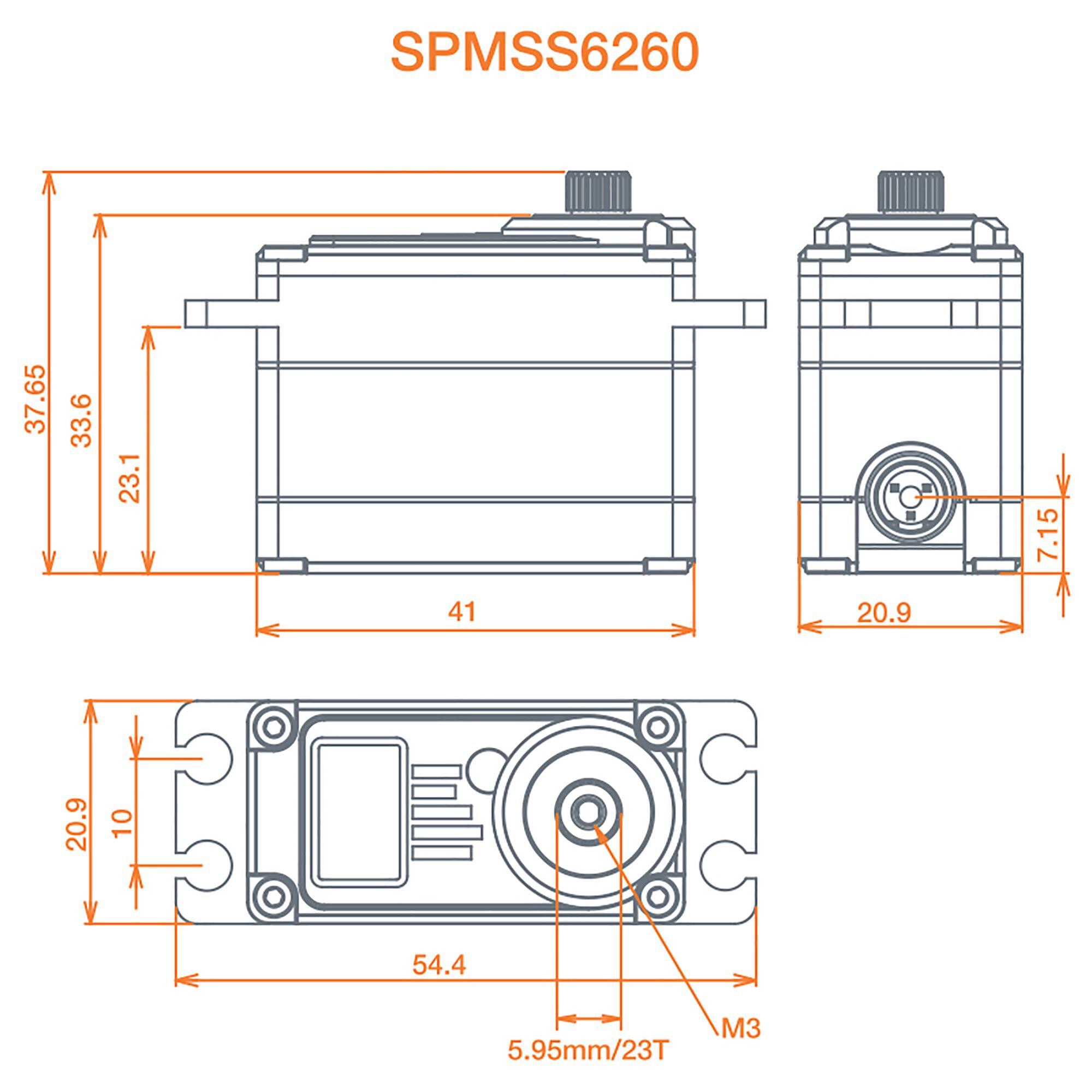 Spektrum S6260 Standard Digital HV High Speed Metal Gear Surface Servo