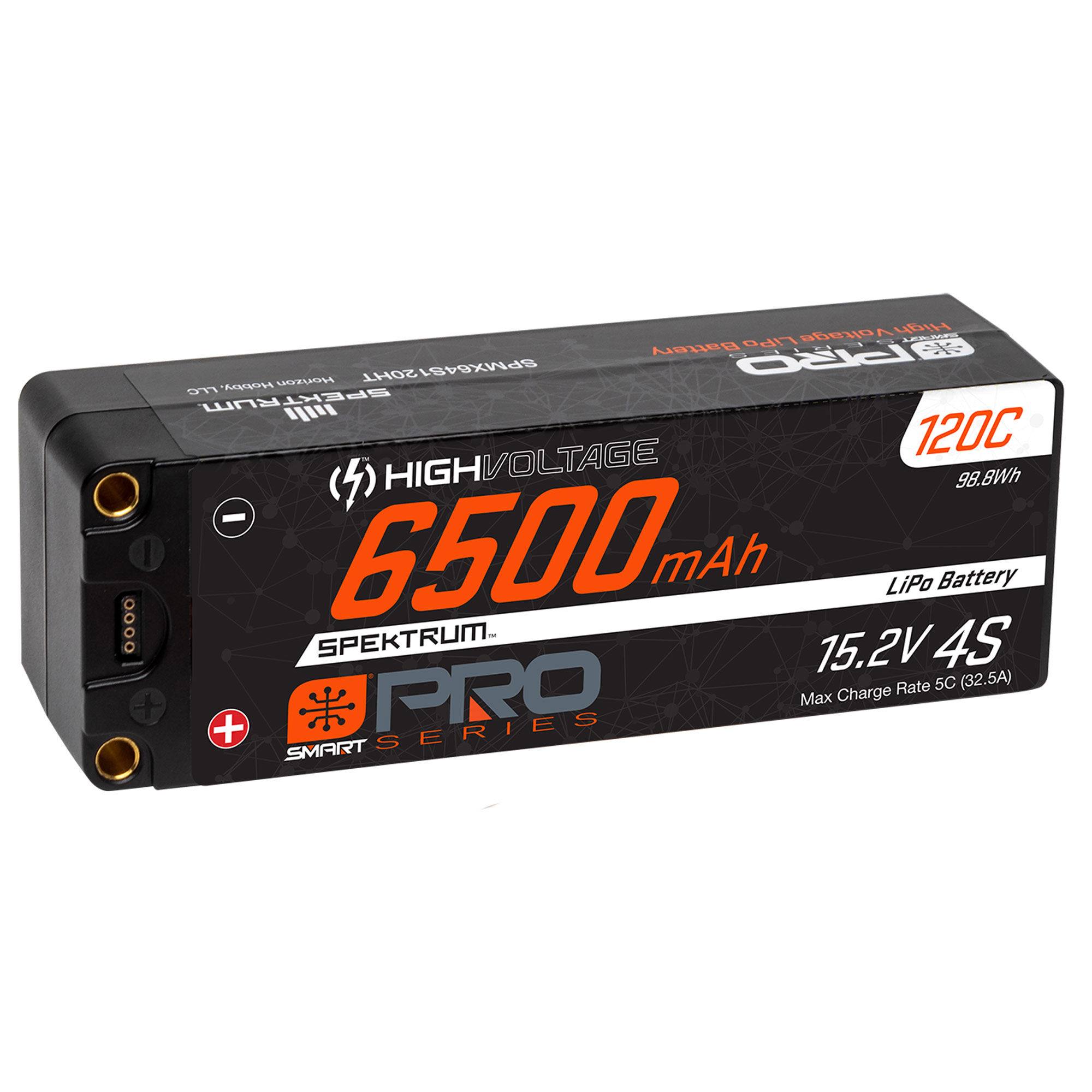 Spektrum Accessories 15.2V 6500mAh 4S 120C Smart Pro Race Hardcase HV-LiPo Battery: Tubes