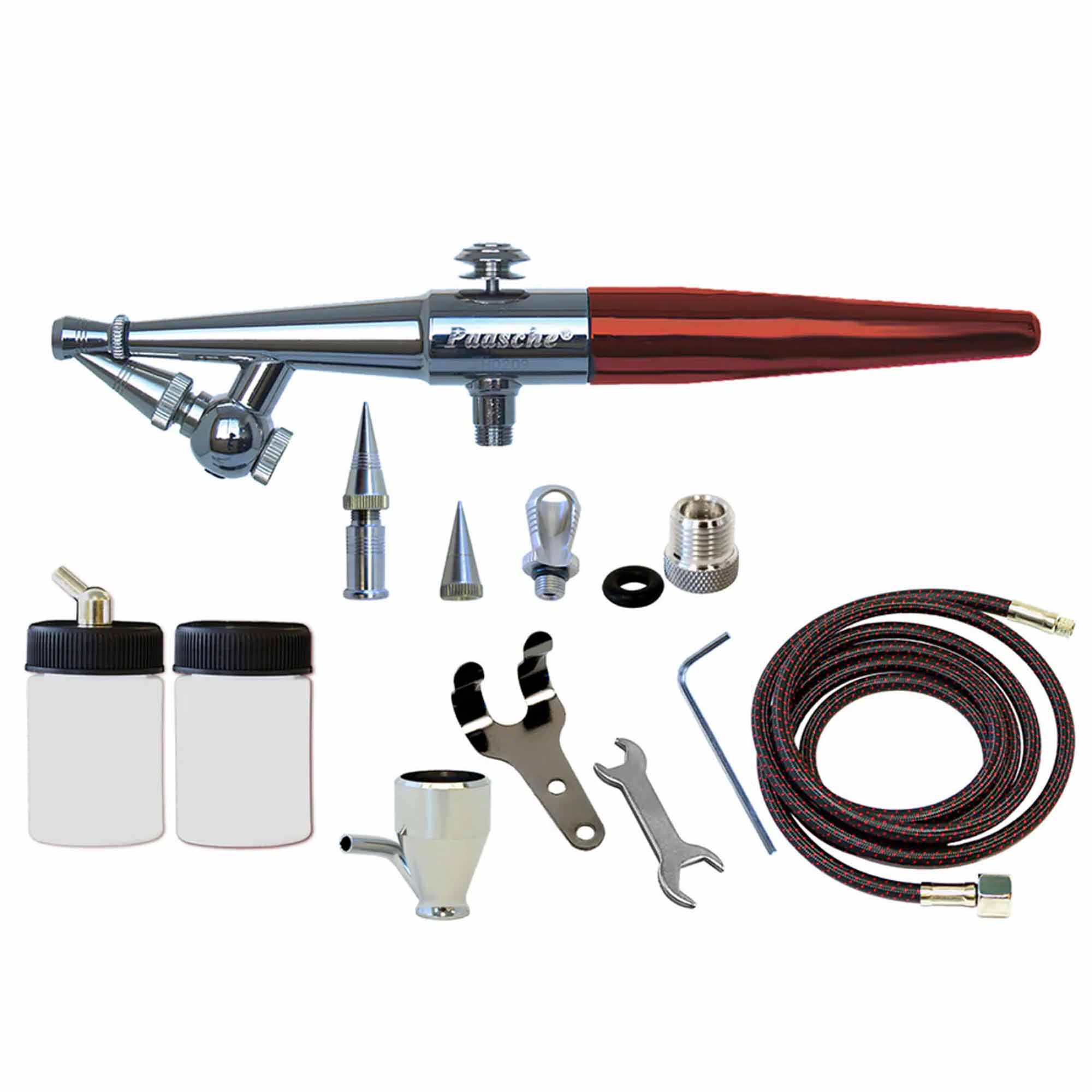 Paasche Airbrush Company H-3MH Single Action Siphon Feed Airbrush Set & Adapter