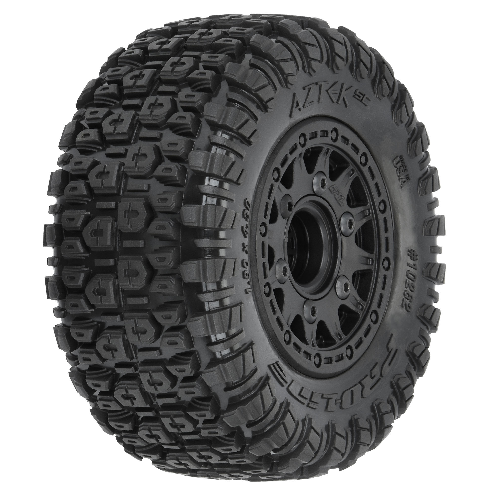 Pro-Line Racing 1/10 Aztek M2 F/R 2.2"/3.0" SC MTD 12mm & 14mm Black Raid Wheels (2)