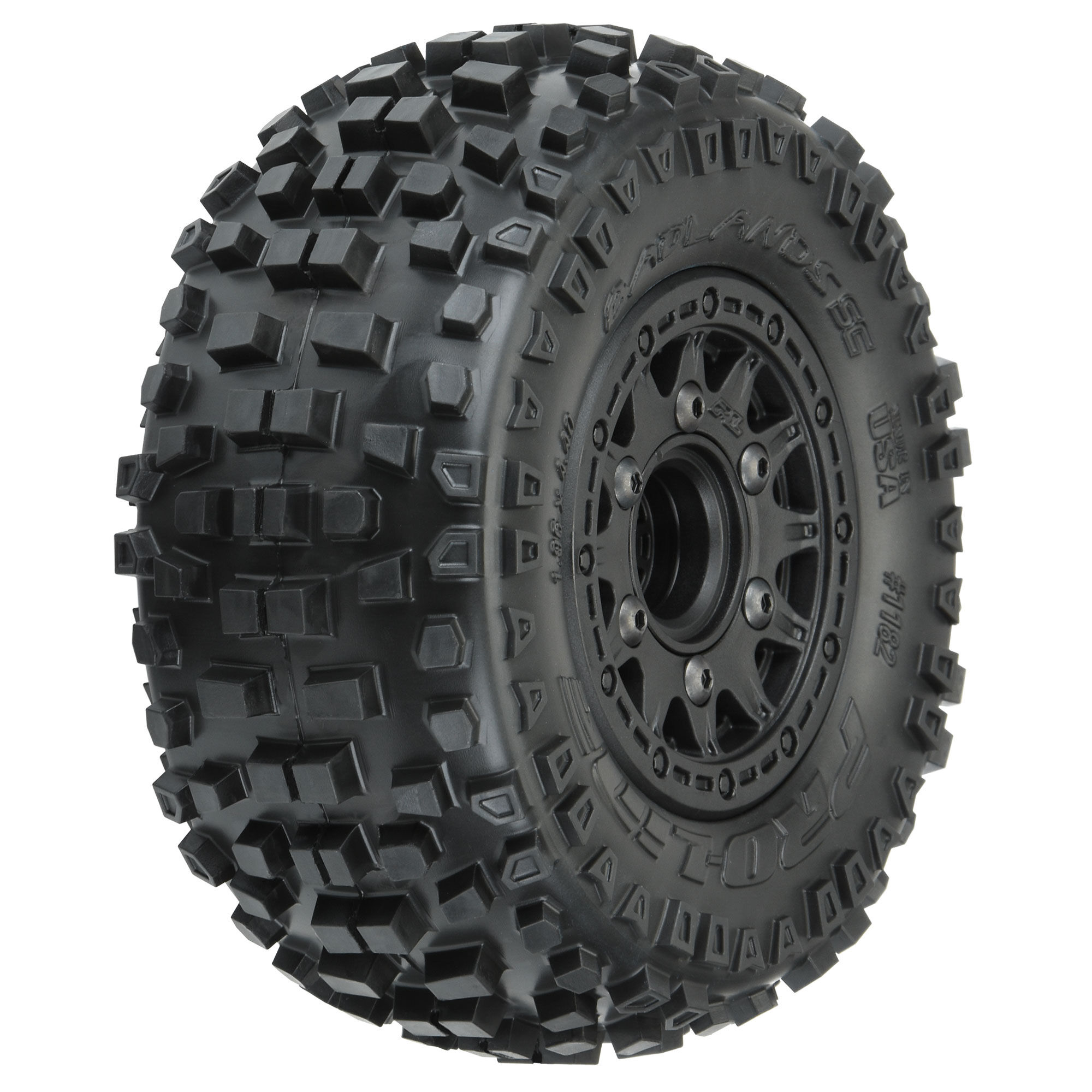 Pro-Line Racing 1/10 Badlands Front/Rear 2.2"/3.0" SC Mounted 12mm Black Raid (2)
