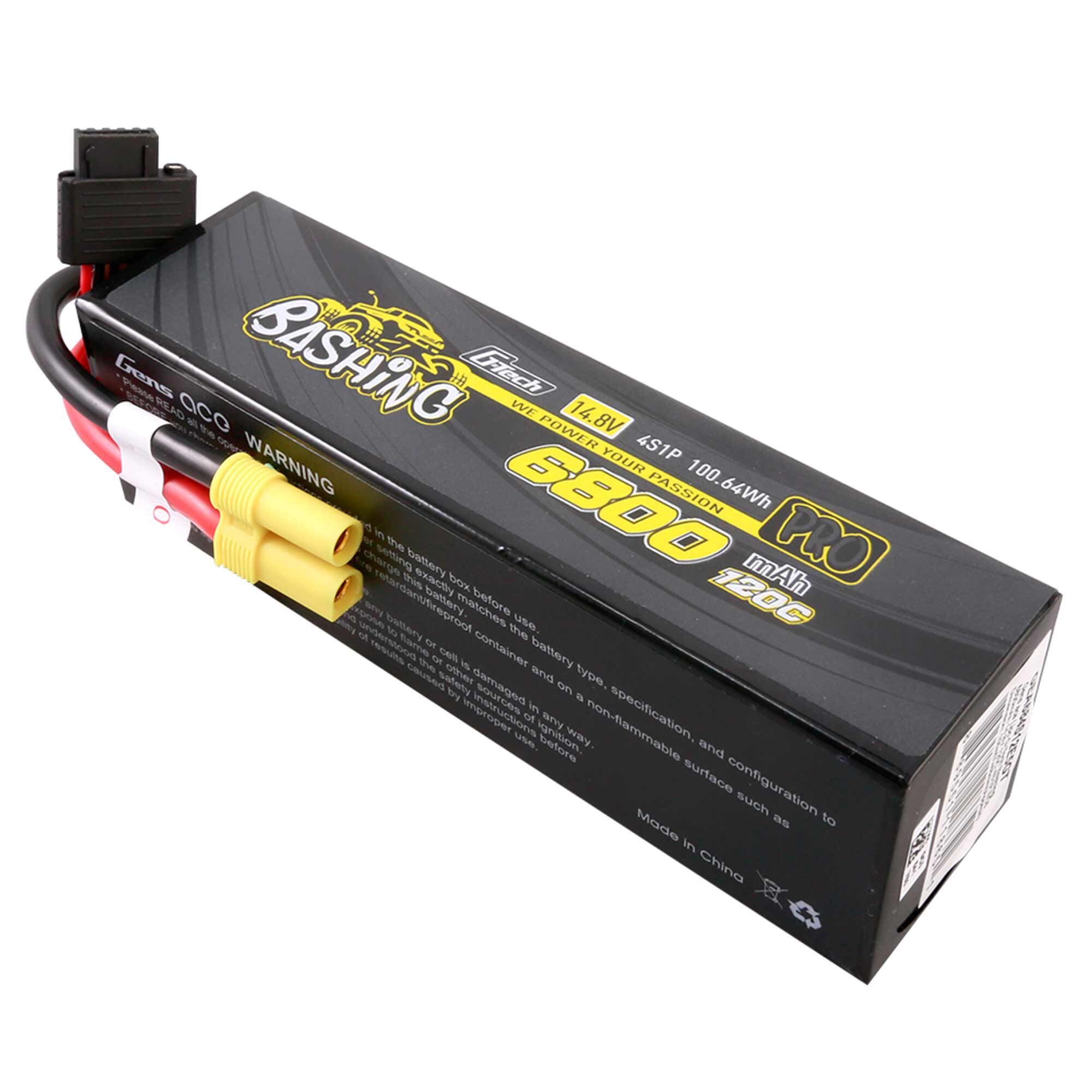 Gens ace 14.8V 6800mAh 4S 120C G-Tech Smart Bashing Hardcase LiPo Battery: EC5