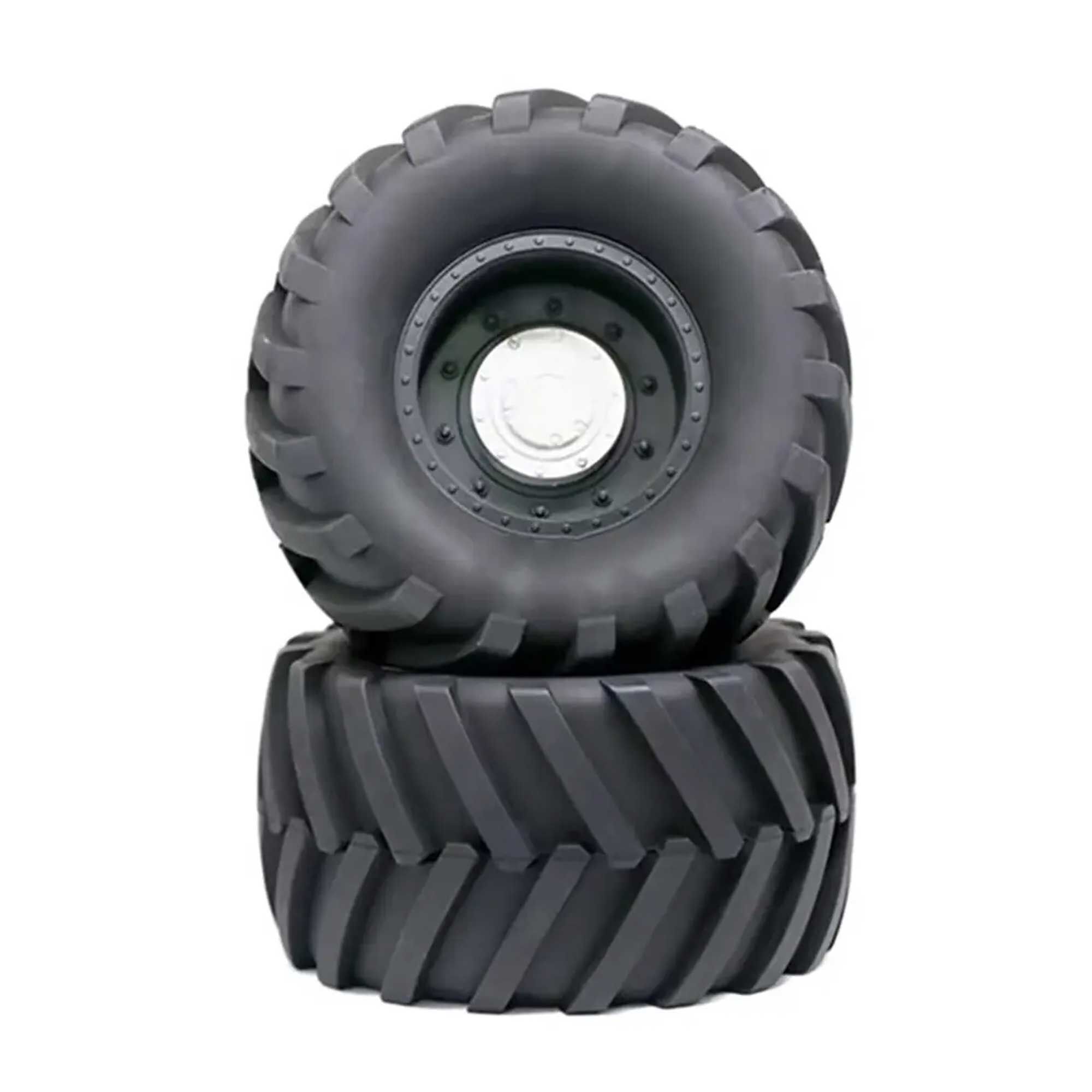 Integy Wheels & Tires Set (2) w/ 17mm Hex for Losi LMT & 1/10 Monster Truck O.D.=172mm