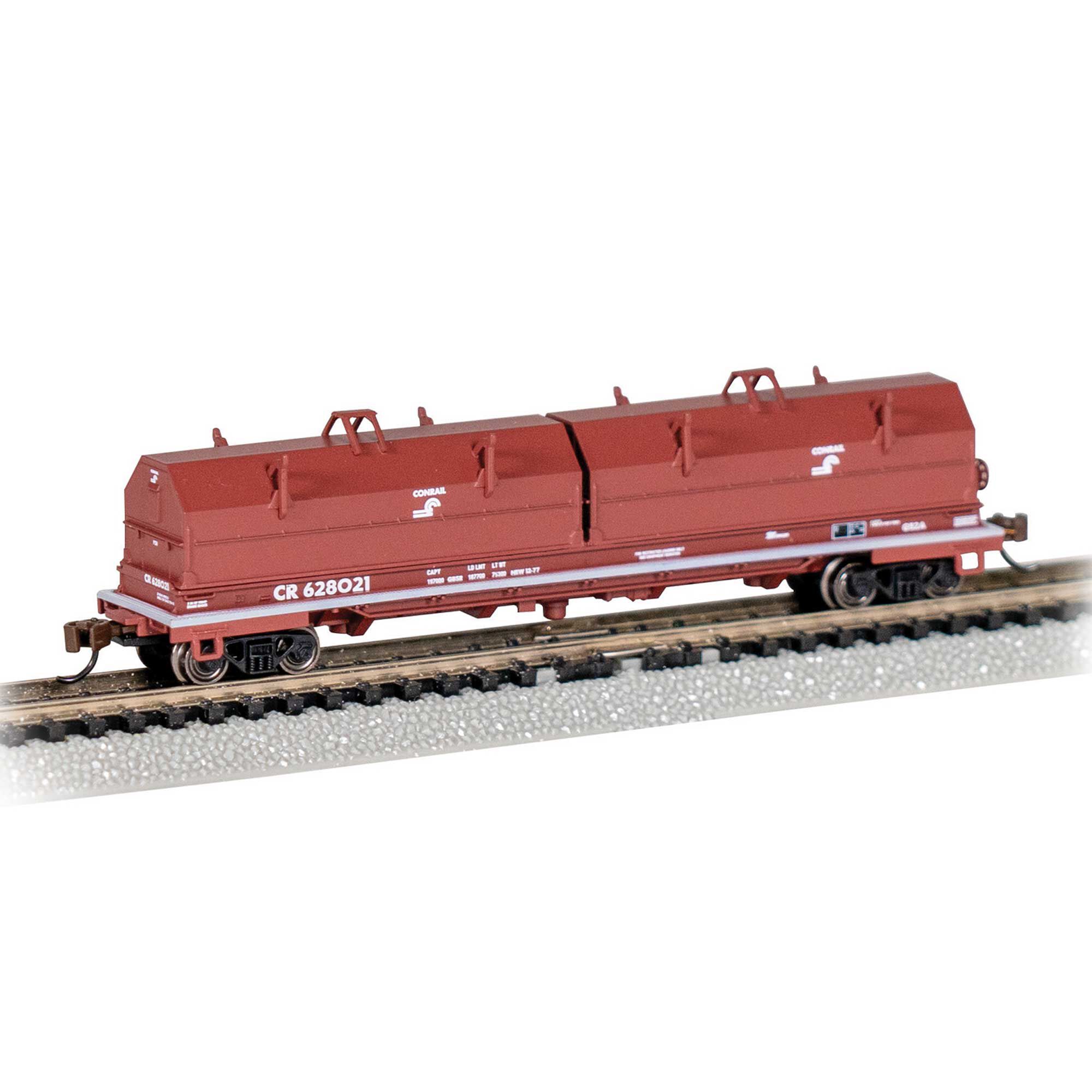 Bachmann Industries N 55' Steel Coil Car w/ Coil Load & Angled Hood - Conrail #628021