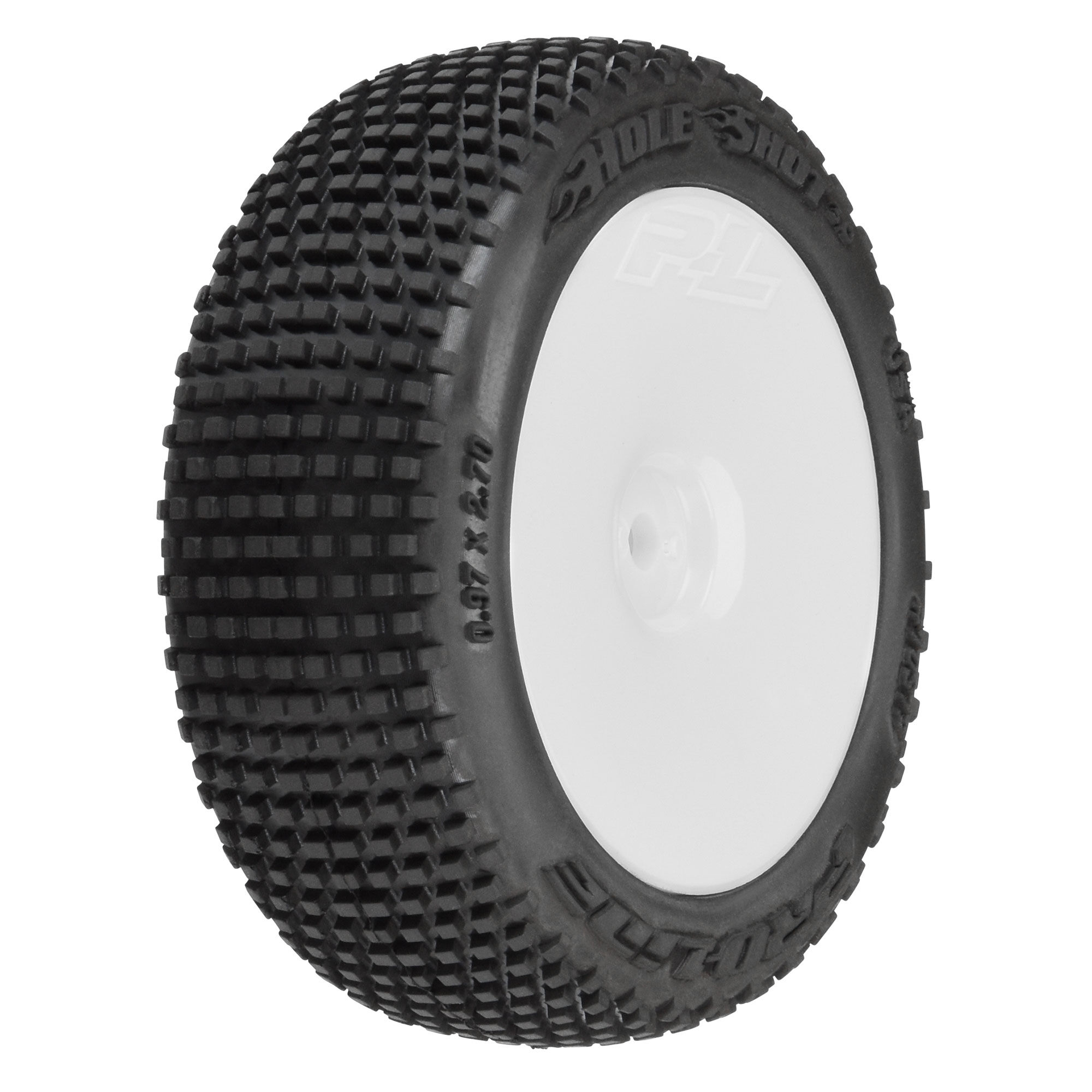 Pro-Line Racing 1/14 Hole Shot 3.0 F/R Tire MTD 12mm White Velocity (4): Typhon GROM