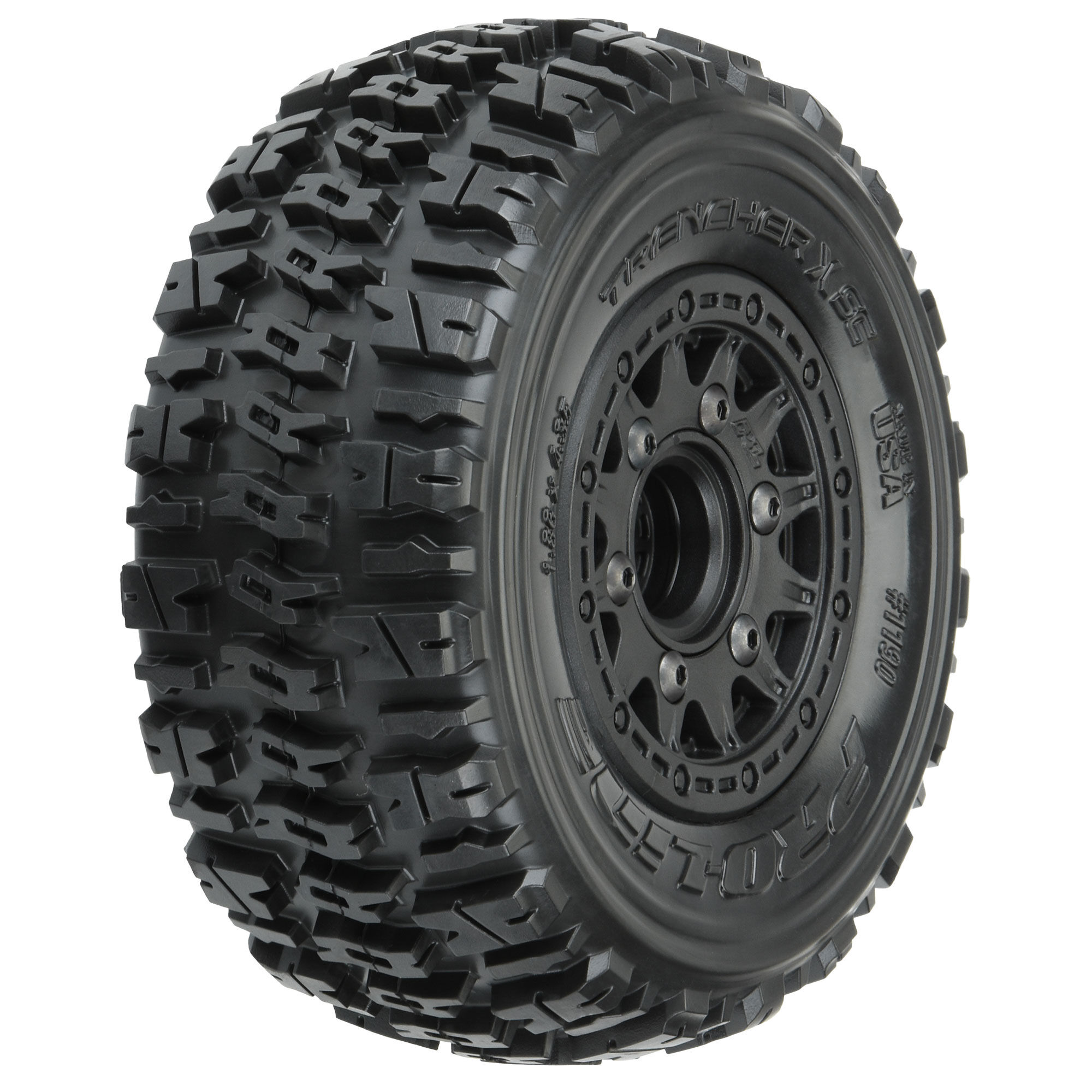 Pro-Line Racing 1/10 Trencher X Front/Rear 2.2"/3.0" SC Mounted 12mm Black Raid (2)