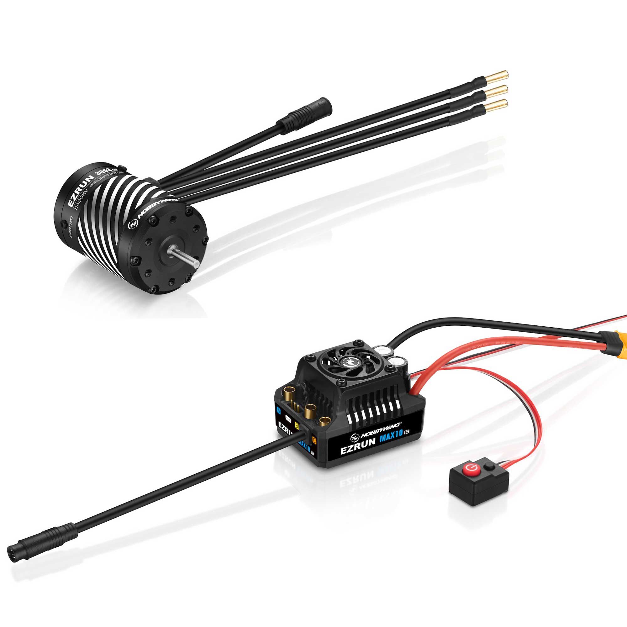 HOBBYWING EZRUN MAX10 G2 80A ESC & 3652SD G3 MOT 5400KV Brushless Combo