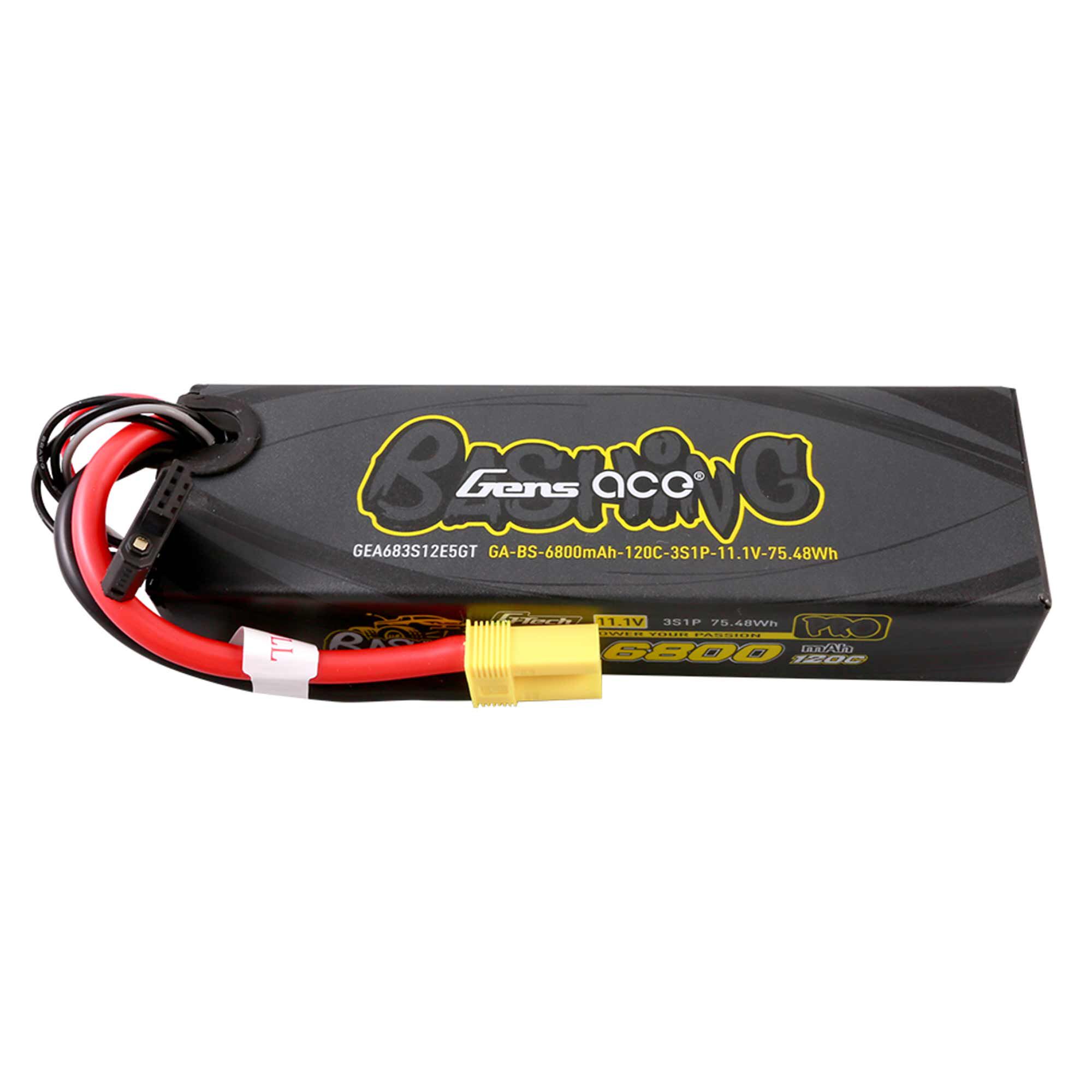 Gens ace 11.1V 6800mAh 3S 120C G-Tech Smart Bashing Hardcase LiPo Battery: EC5