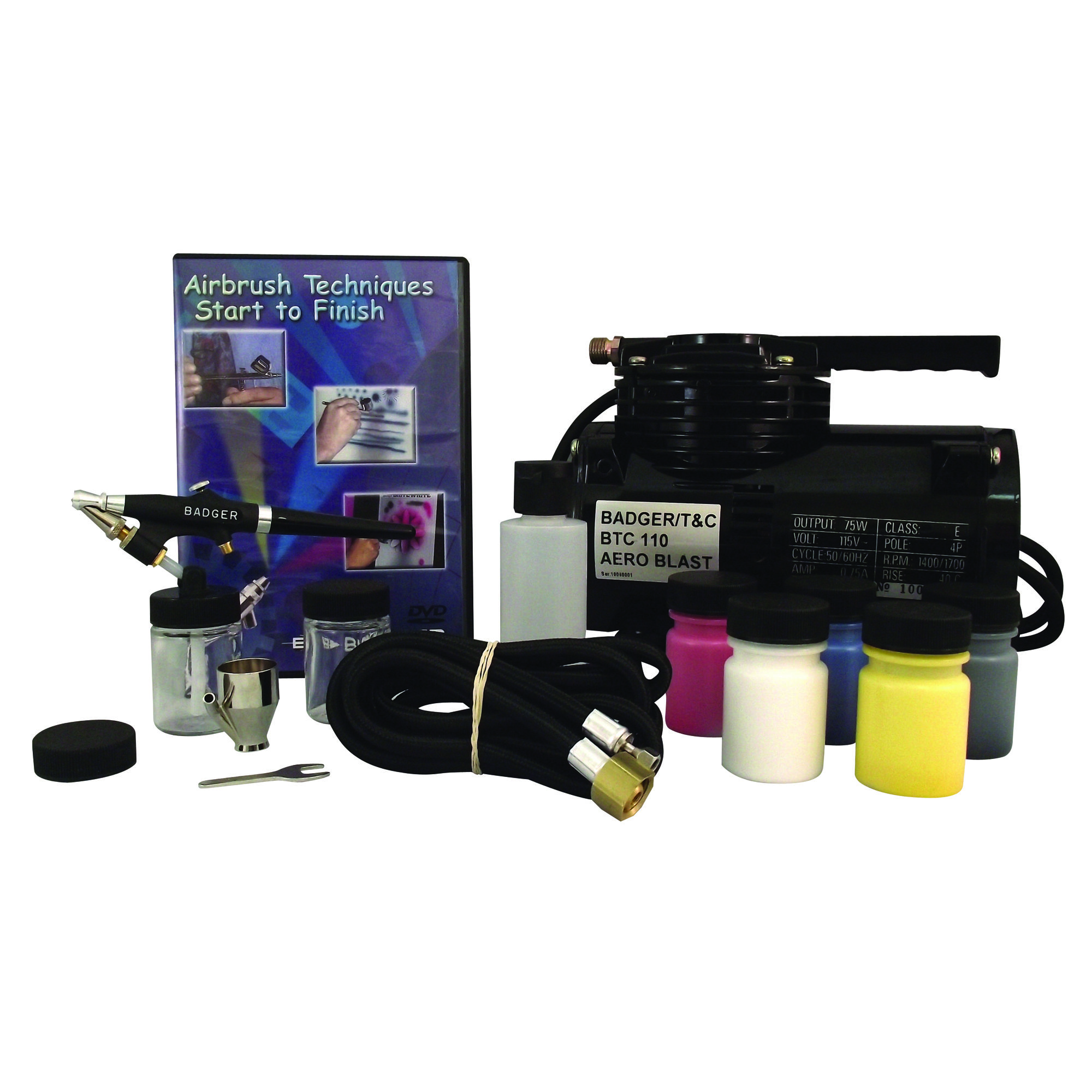 Badger Air-Brush Co. 350 Airbrush Starter Set with BTC 110 Compressor
