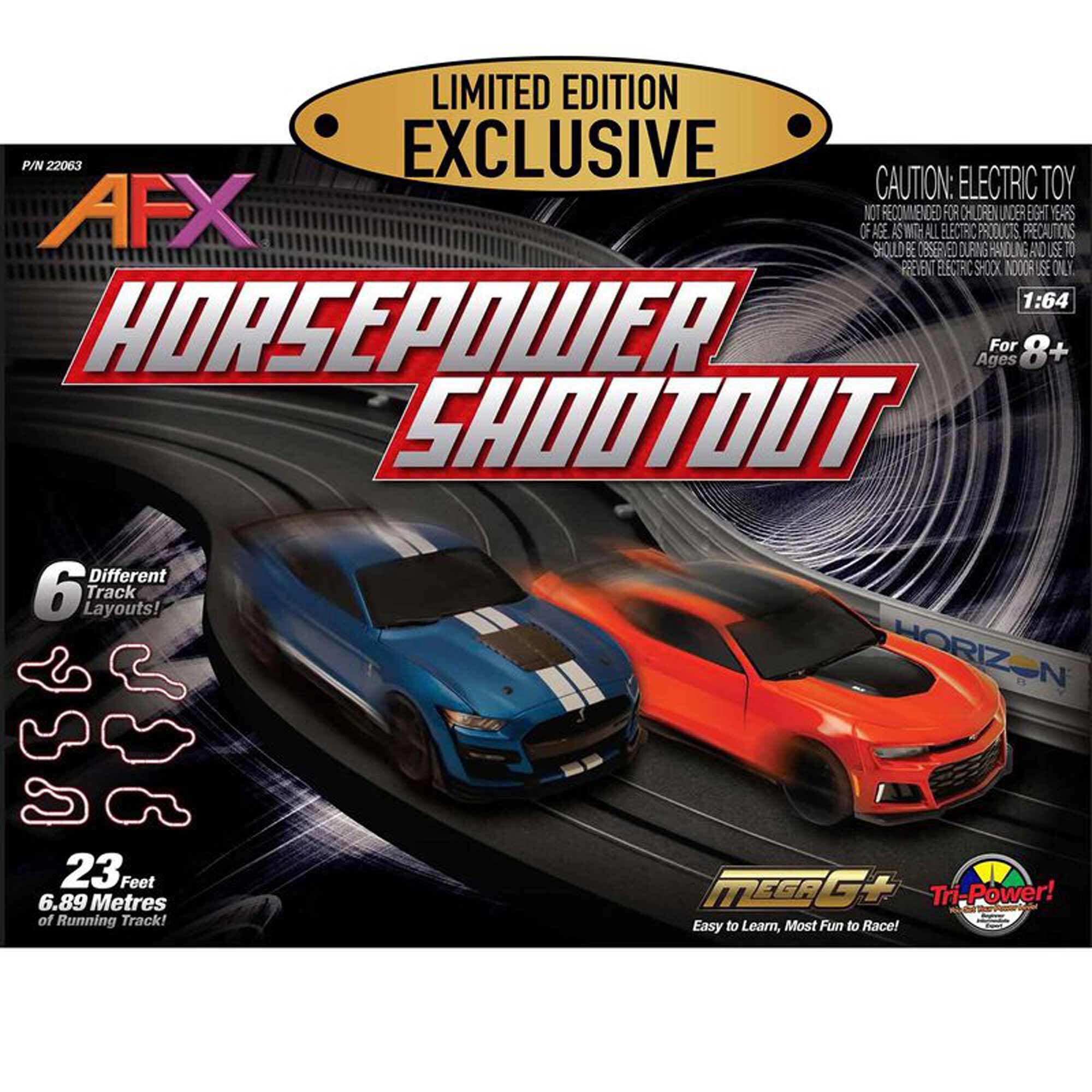 AFX/Racemasters HO Horsepower Shootout Slot Car Track (Limited Edition)