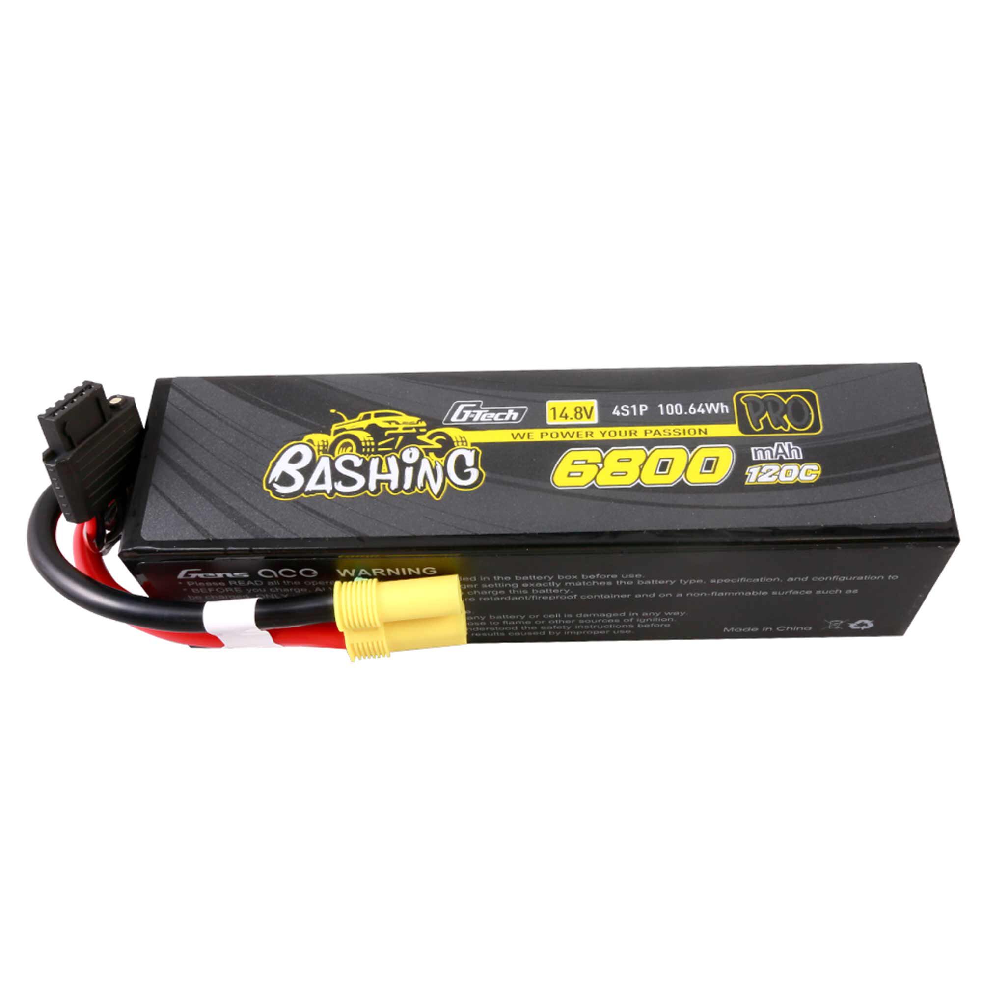 Gens ace 14.8V 6800mAh 4S 120C G-Tech Smart Bashing Hardcase LiPo Battery: EC5
