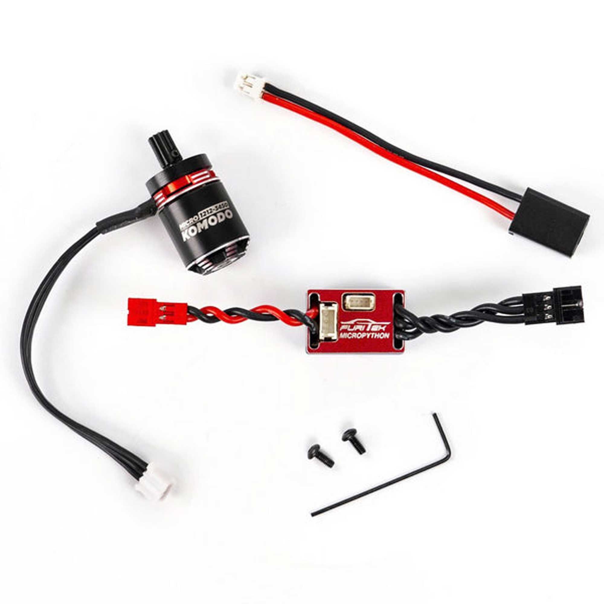 Furitek MicroModo Power Combo: Micro Python Brushless ESC & Mini Komodo V2 3450KV Motor